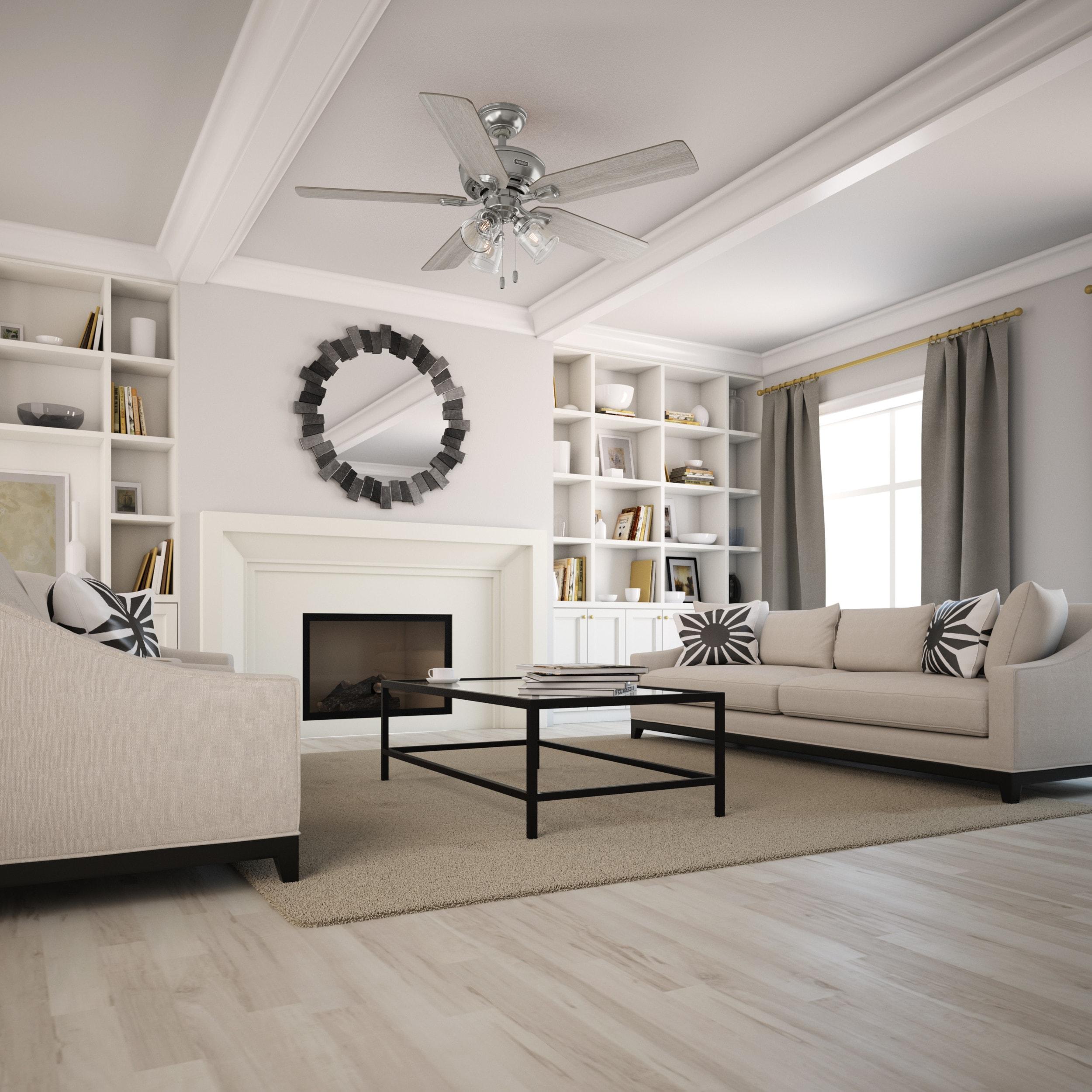 52" Rosner 5 - Blade Ceiling Fan With Lights and Pull Chains