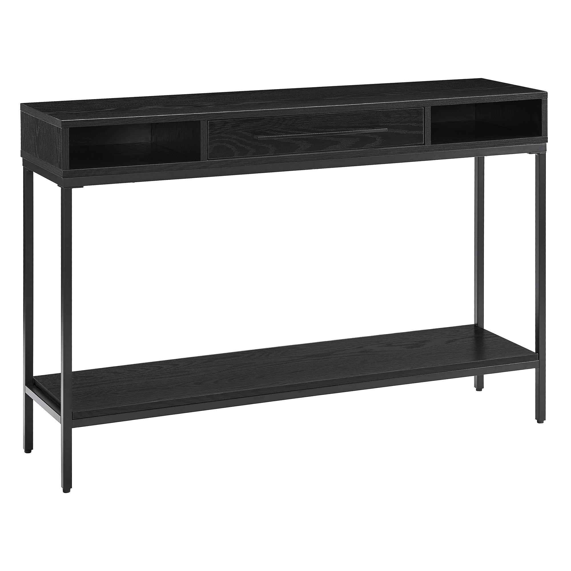 Henn&Hart 45" Blackened Bronze/Black Grain Console Table