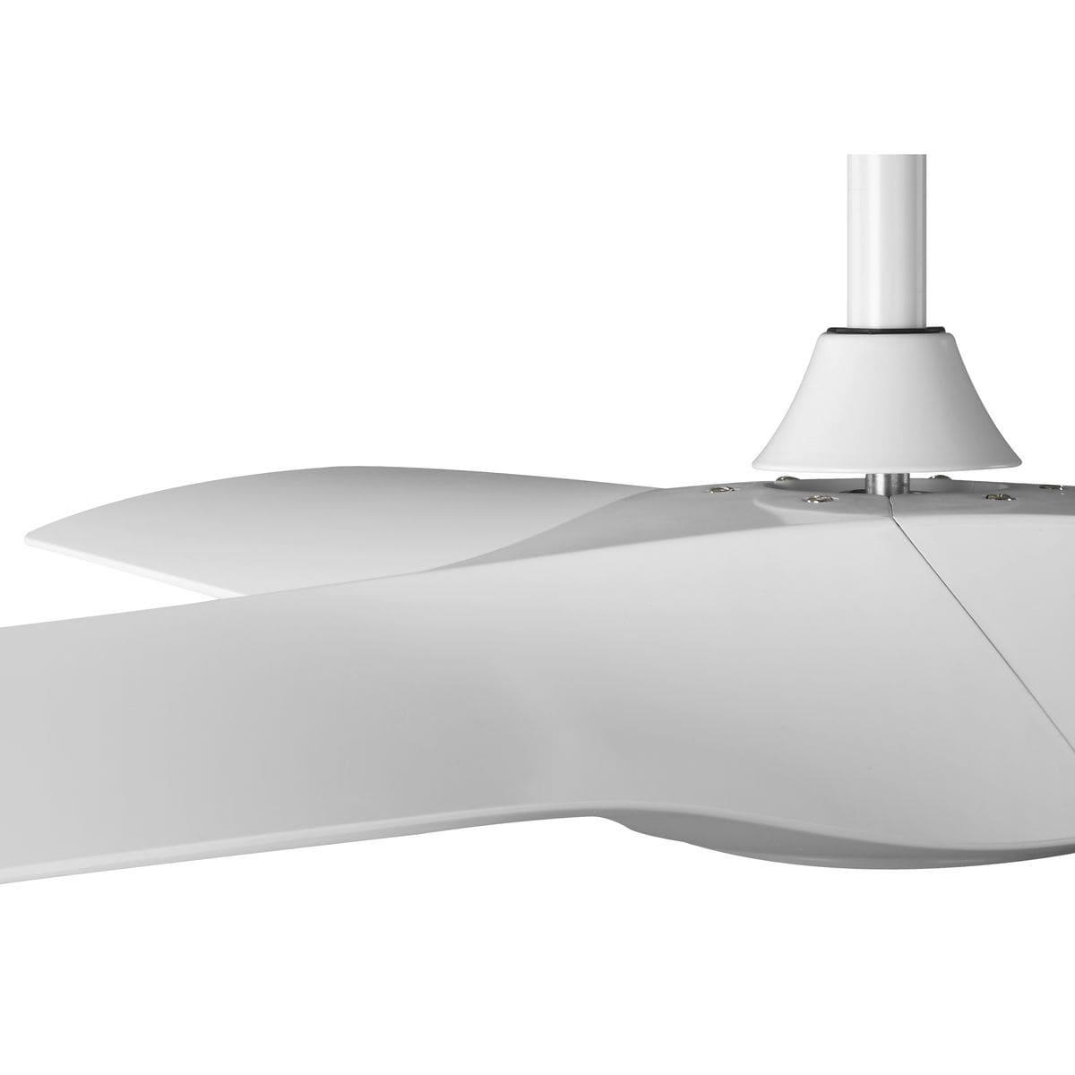 Ryne Collection 52" 3-Blade Matte White LED Transitional Indoor/Outdoor DC Ceiling Fan