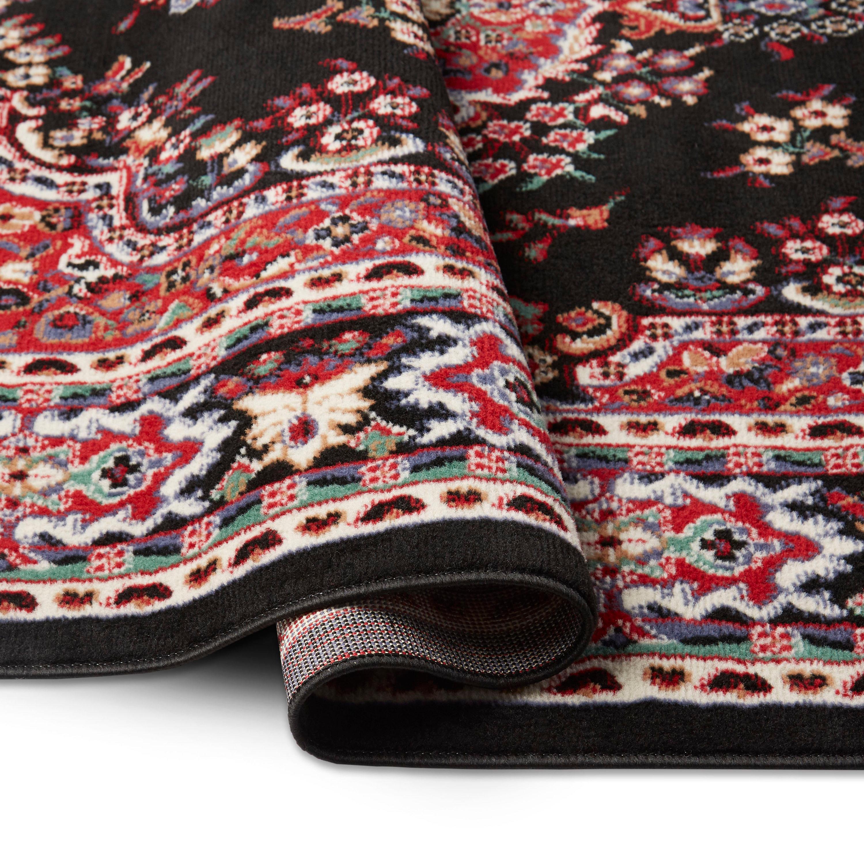 Home Dynamix Premium Sakarya Traditional Medallion Area Rug, Black/Red, 5'2"x7'4"