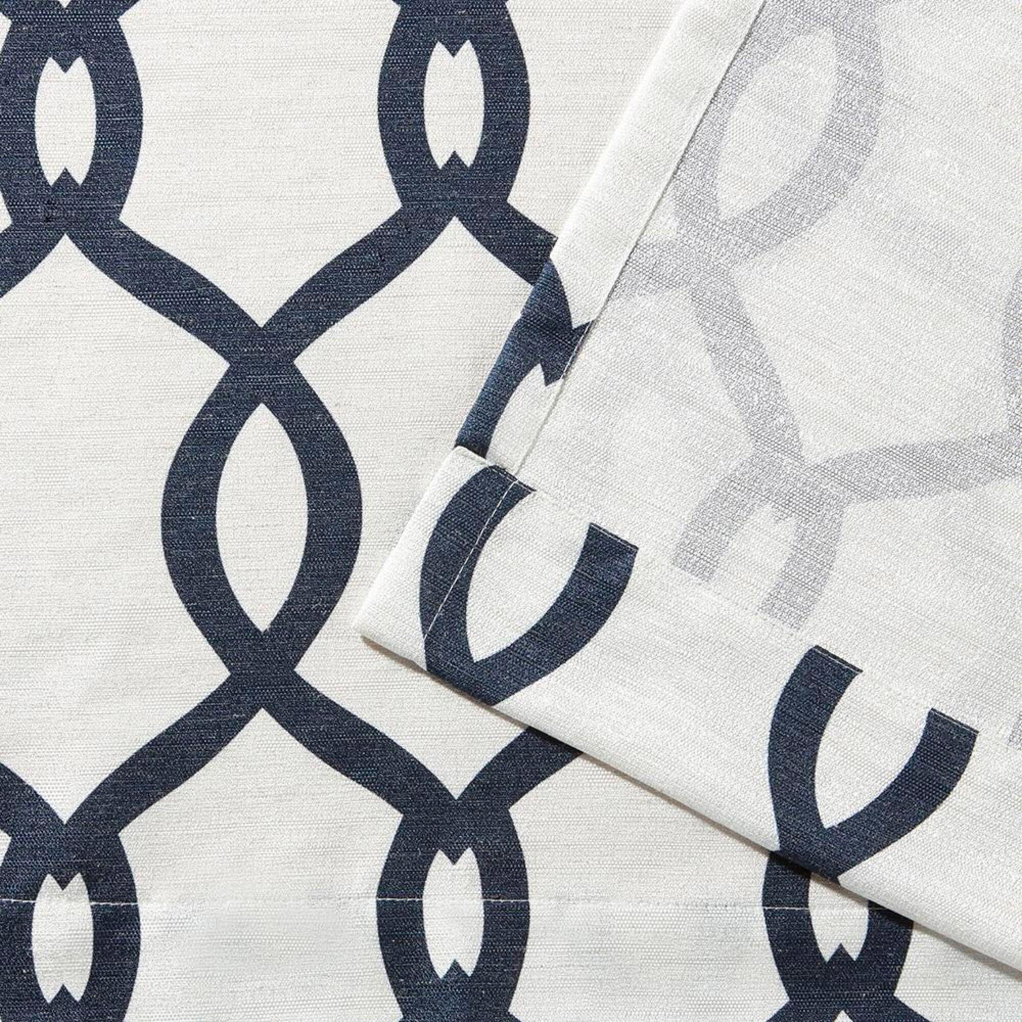 Set of 2 84"x54" Kochi Linen Blend Grommet Top Window Curtain Panel Indigo - Exclusive Home: Light Filtering Drapes