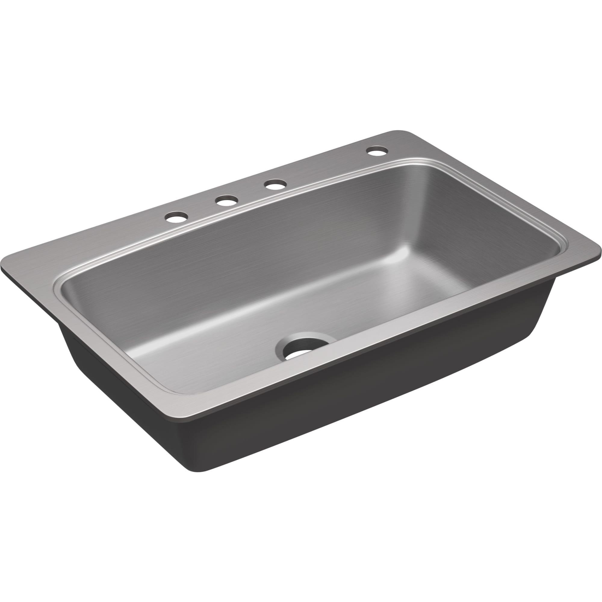 22.0625'' L Drop-In Single Bowl Stainless Steel Kitchen Sink