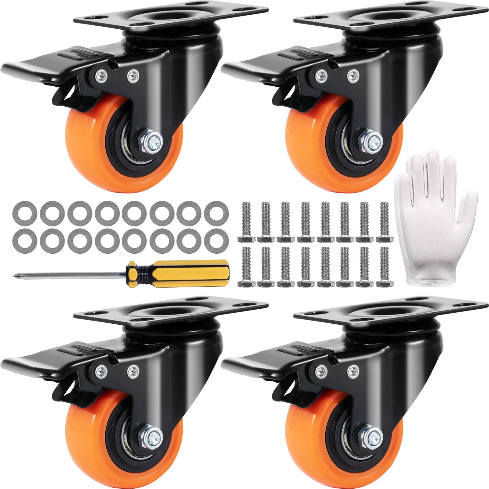 Swivel Plate Casters (Set of 4)
