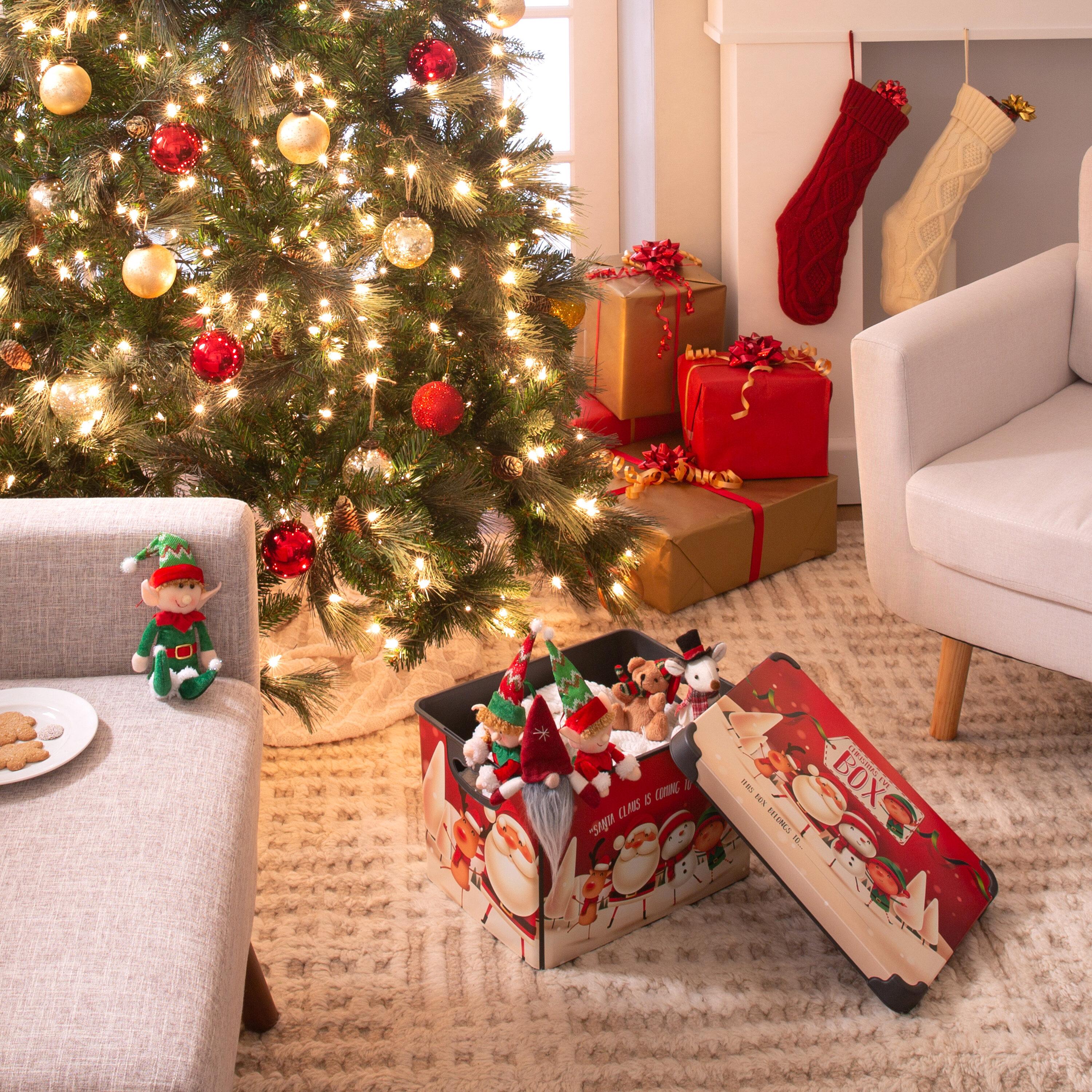 Simplify Santa Clause is Coming to Town Design Plastic Storage Tote