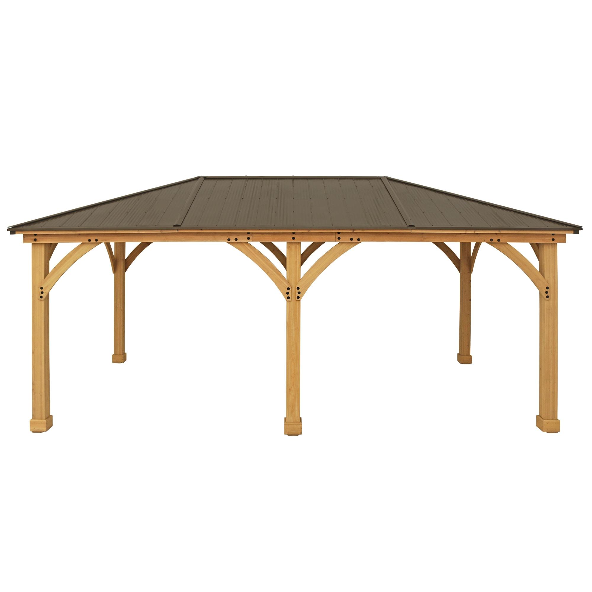 Yardistry Meridian 12 Ft. W x 20 Ft. D Solid Wood Patio Gazebo