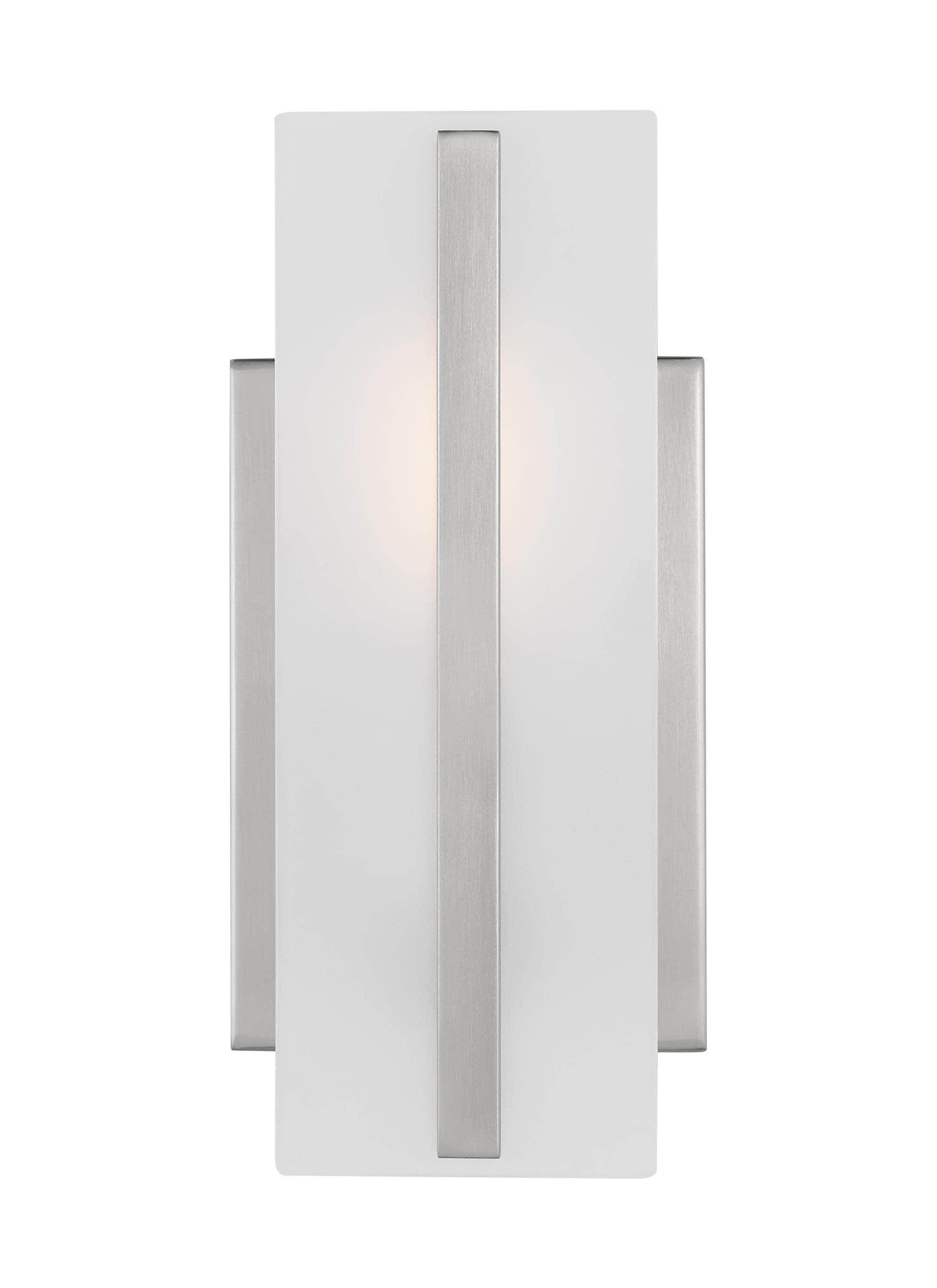Elegant Brushed Nickel Vanity Sconce with Satin Etched Glass