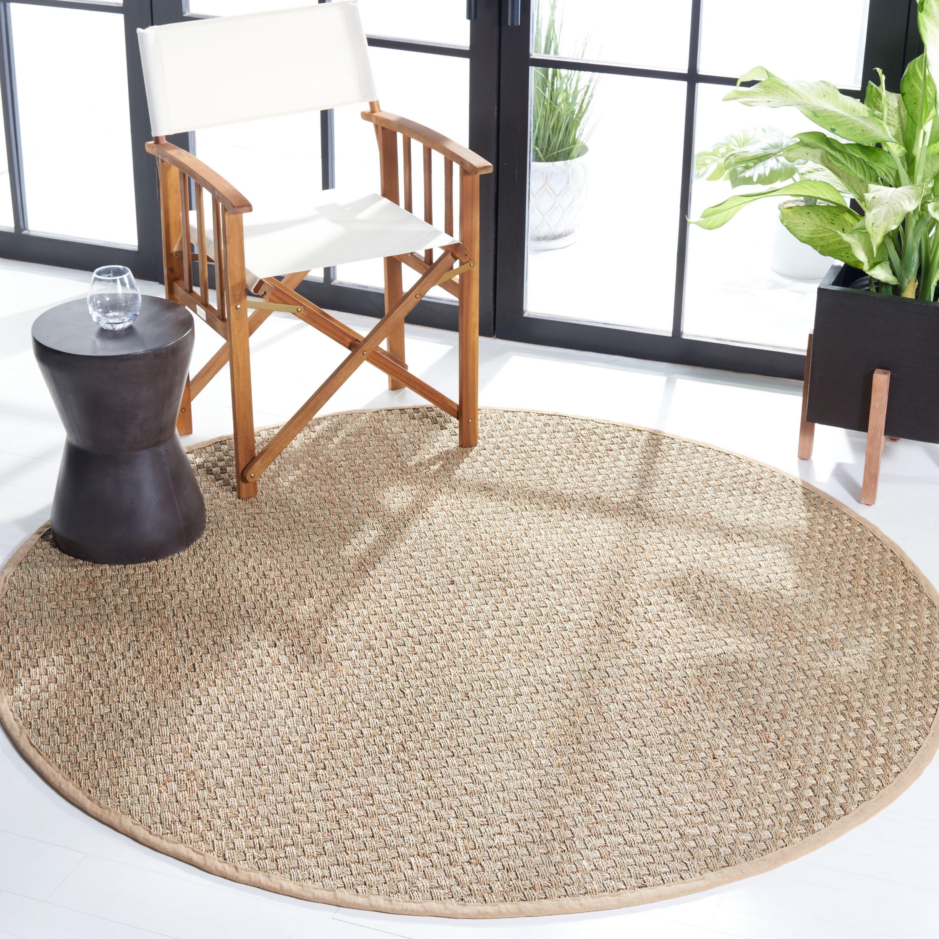 Natural Fiber NF114 Power Loomed Indoor Accent Rug - Natural/Beige - 3' Round - Safavieh.