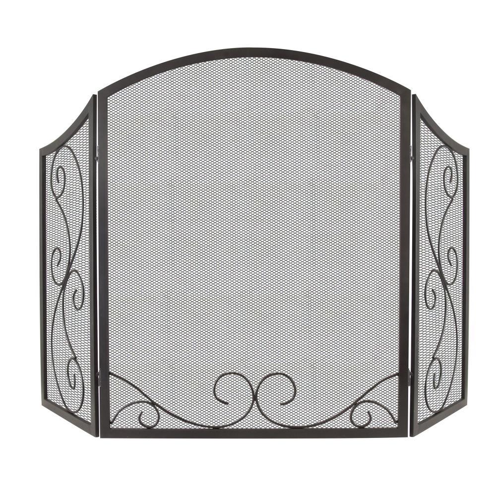 Pleasant Hearth FA995S Steel Iris Scroll Fireplace Screen