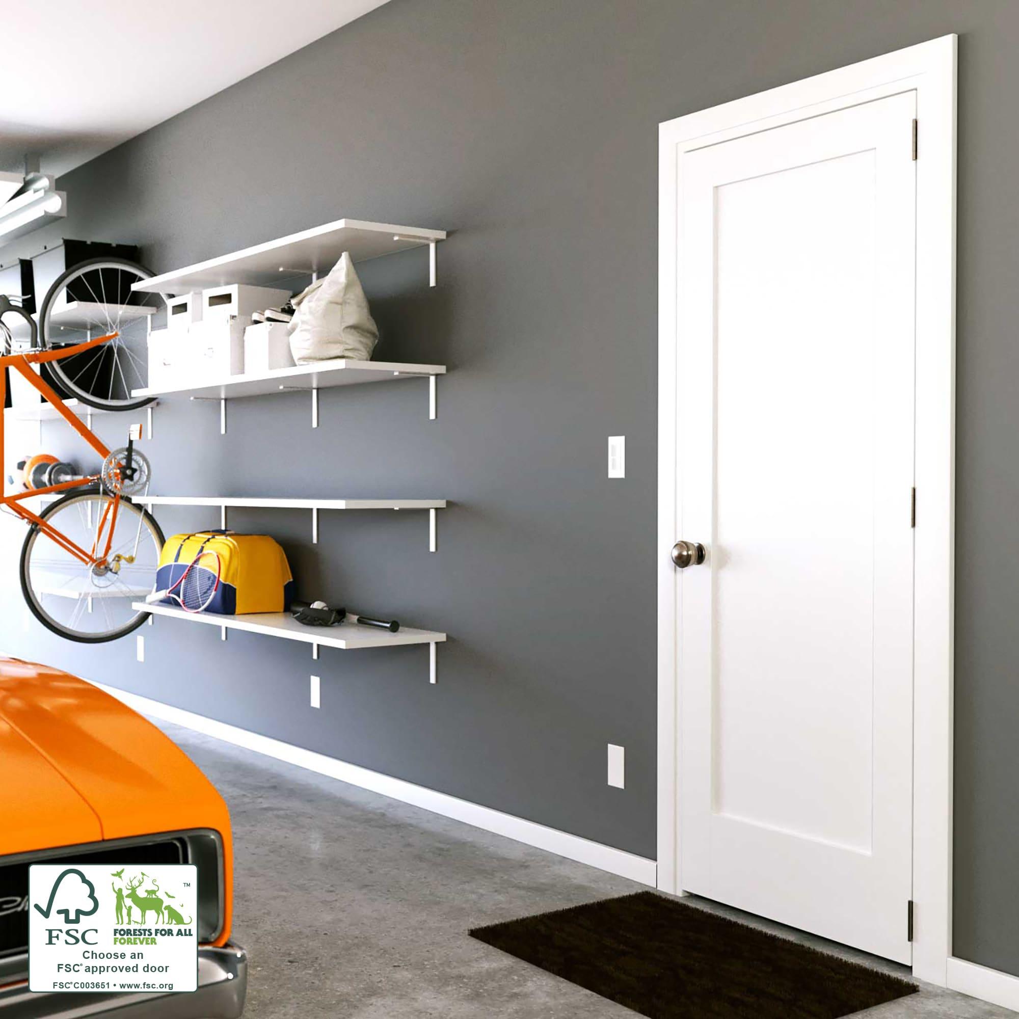 28" x 80" White Primed Solid Core MDF Interior Door