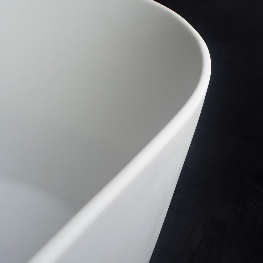 59'' x 30'' Freestanding Soaking Solid Surface Bathtub