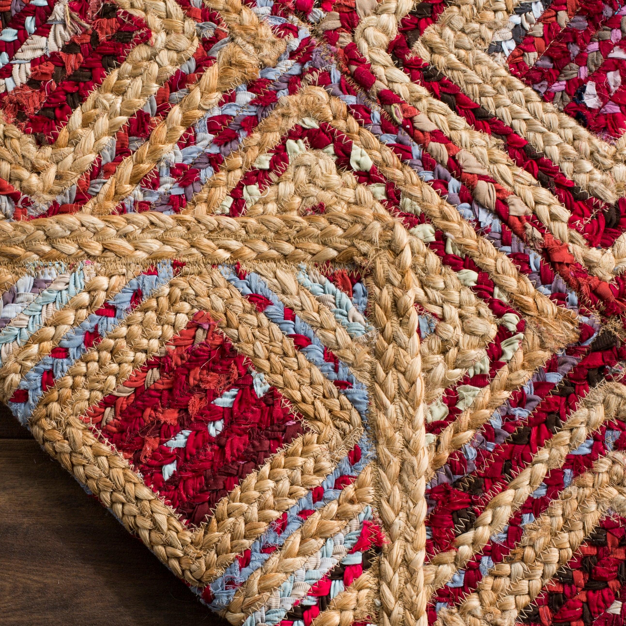 Cape Cod CAP354 Woven Indoor Area Rug - Natural/Red - 2'3"x4' - Safavieh