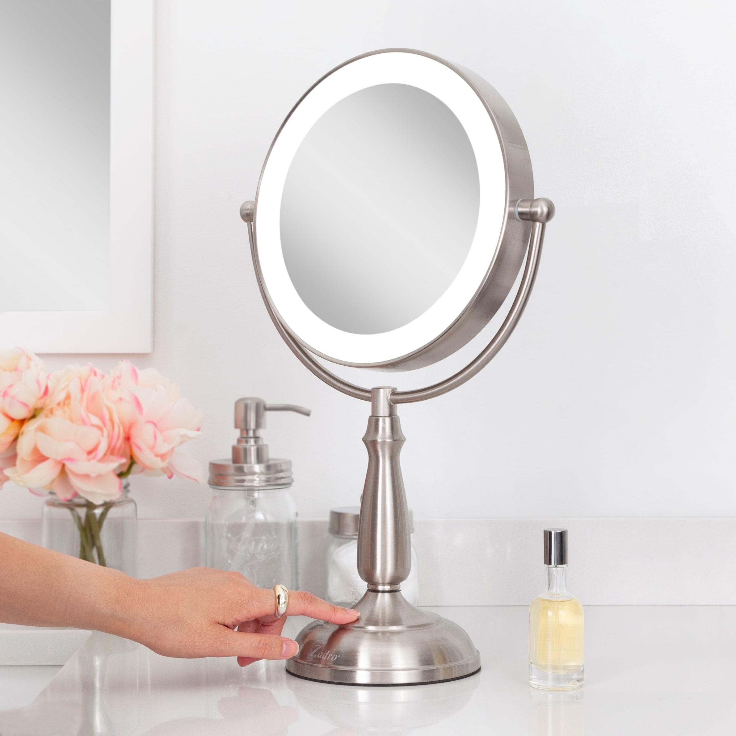 Zadro LED Lighted Makeup Mirrors for Women w/ Magnification & Cordless