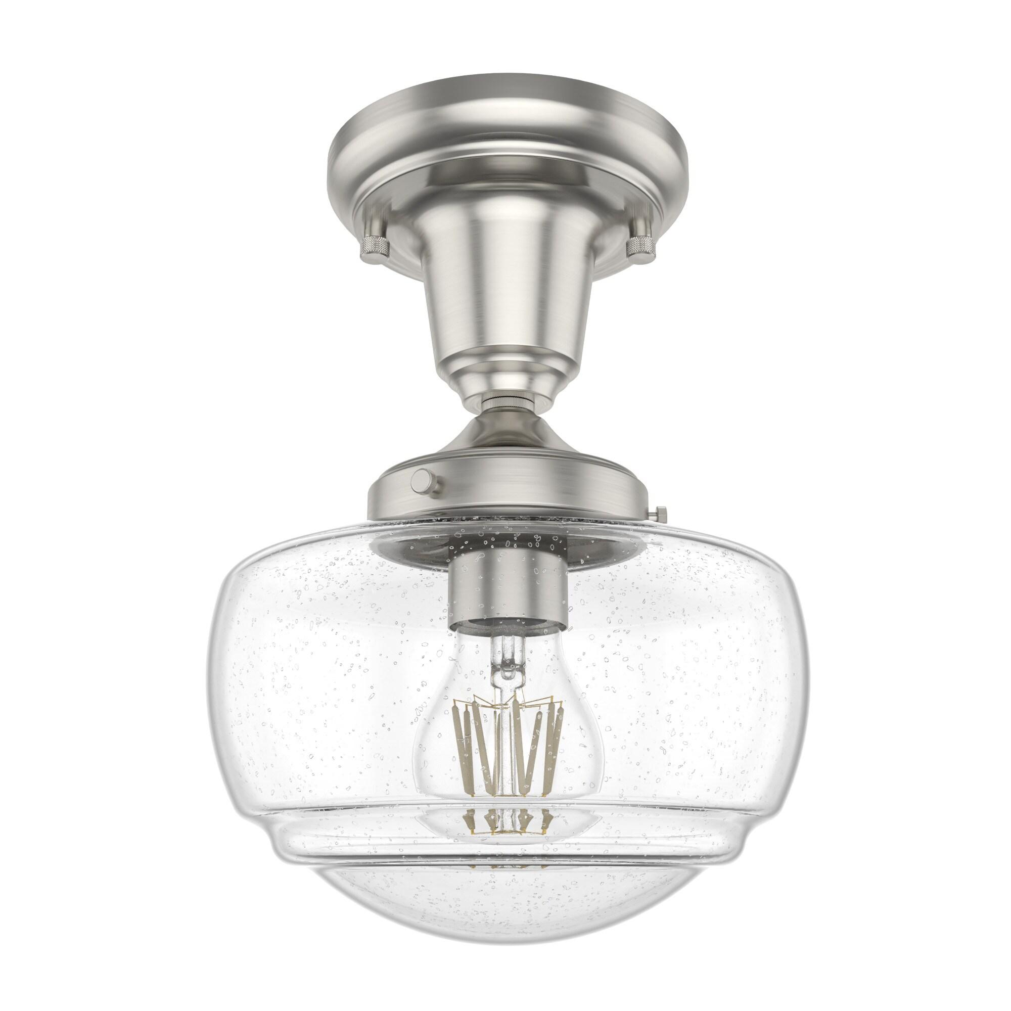 Saddle Creek 1 - Light Single Schoolhouse Pendant with Glass