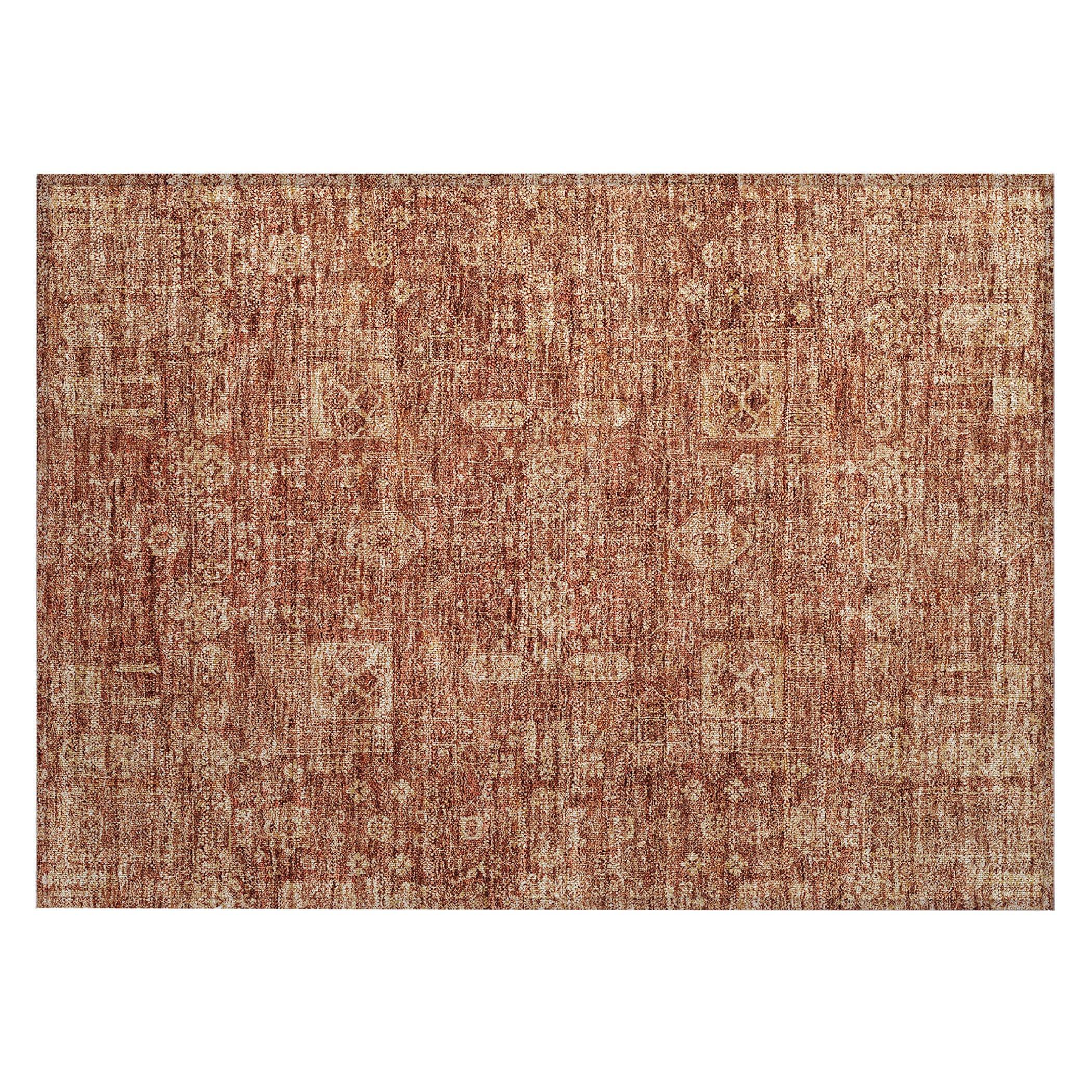 Addison Rugs Chantille ACN637 Paprika 1'8" x 2'6" Indoor Outdoor Area Rug, Easy Clean, Machine Washable, Non Shedding, Bedroom, Living Room, Dining Room, Kitchen, Patio Rug
