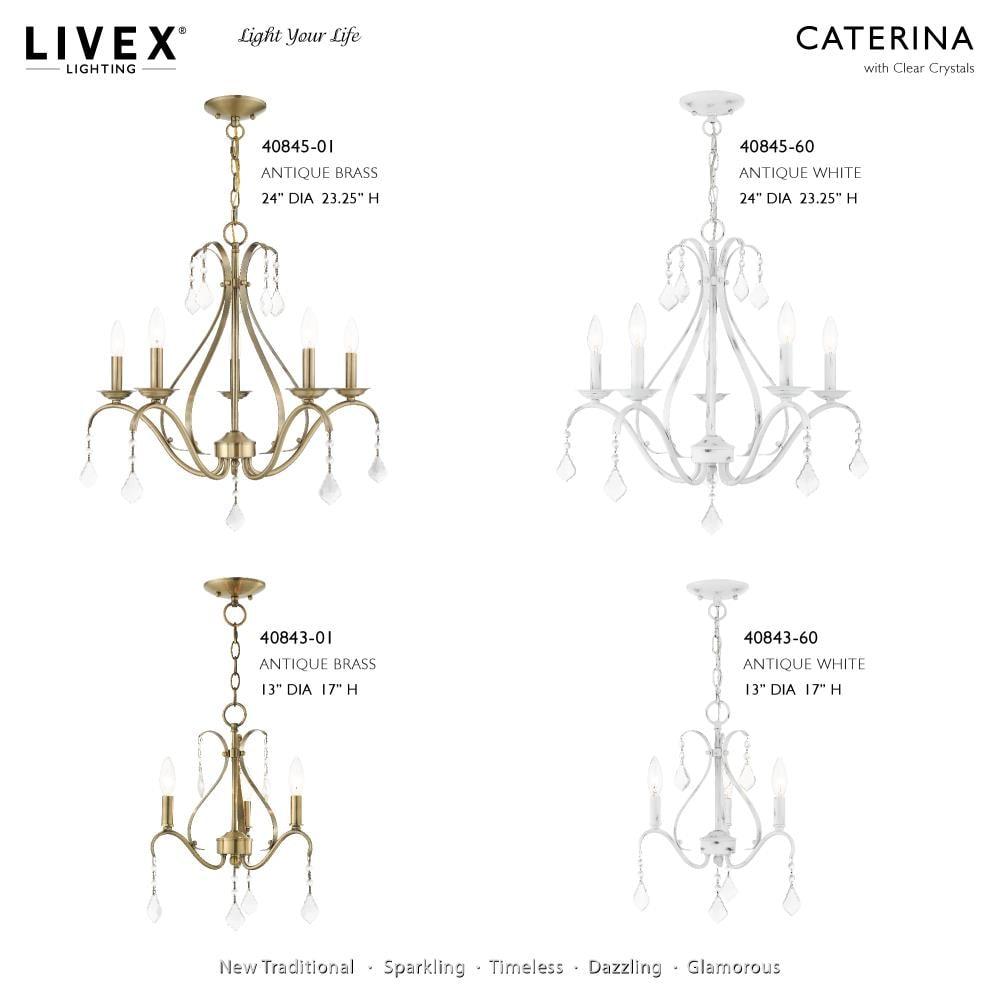 Livex Lighting Caterina 5 - Light Chandelier in  Antique White