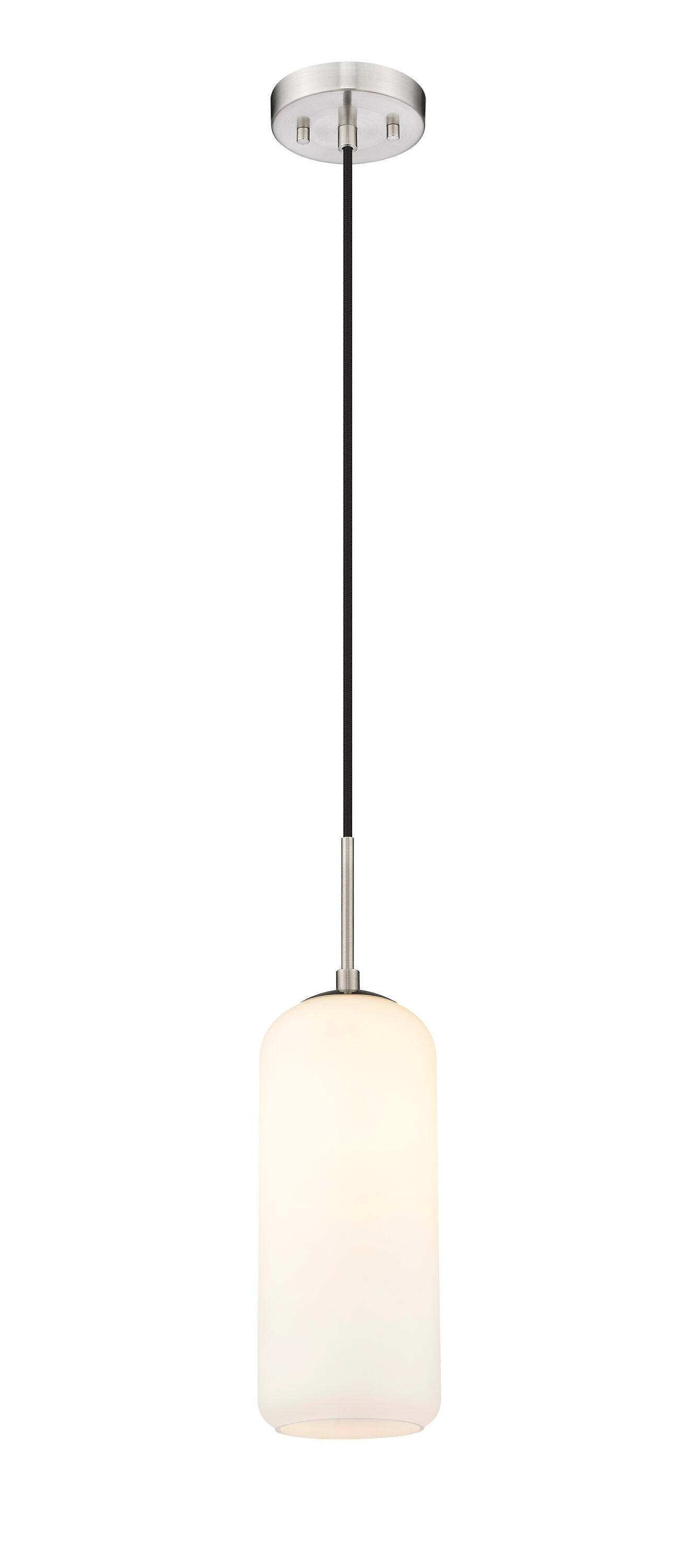 Z-Lite Monty 1 - Light Pendant in  Brushed Nickel/Opal