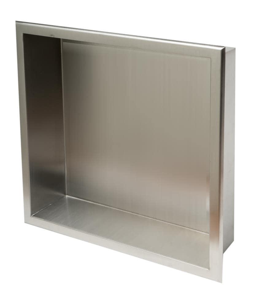 Square Stainless Steel Single Shower Niche