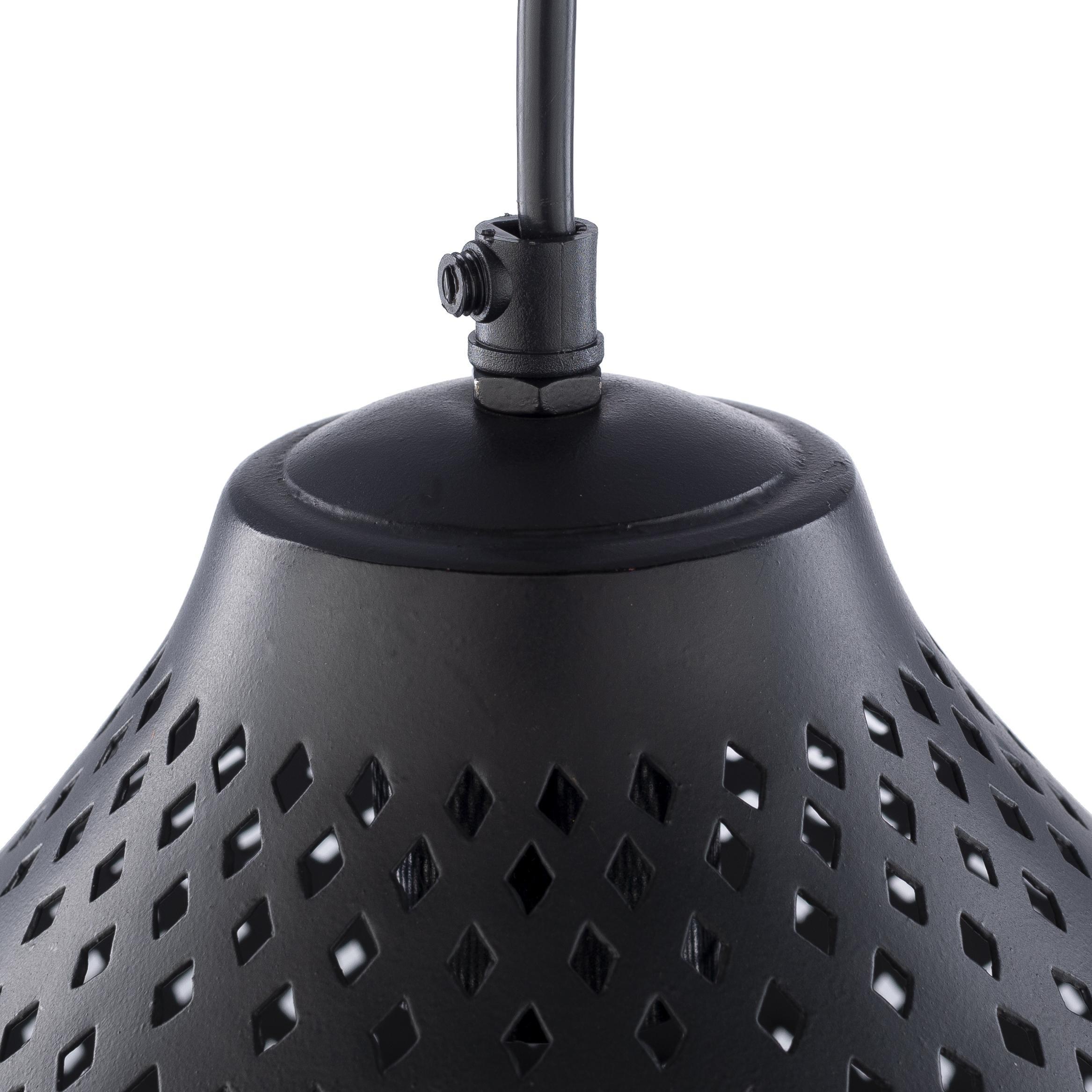 Adelaide Modern Black Metal 1-Light Pendant with Black Shade