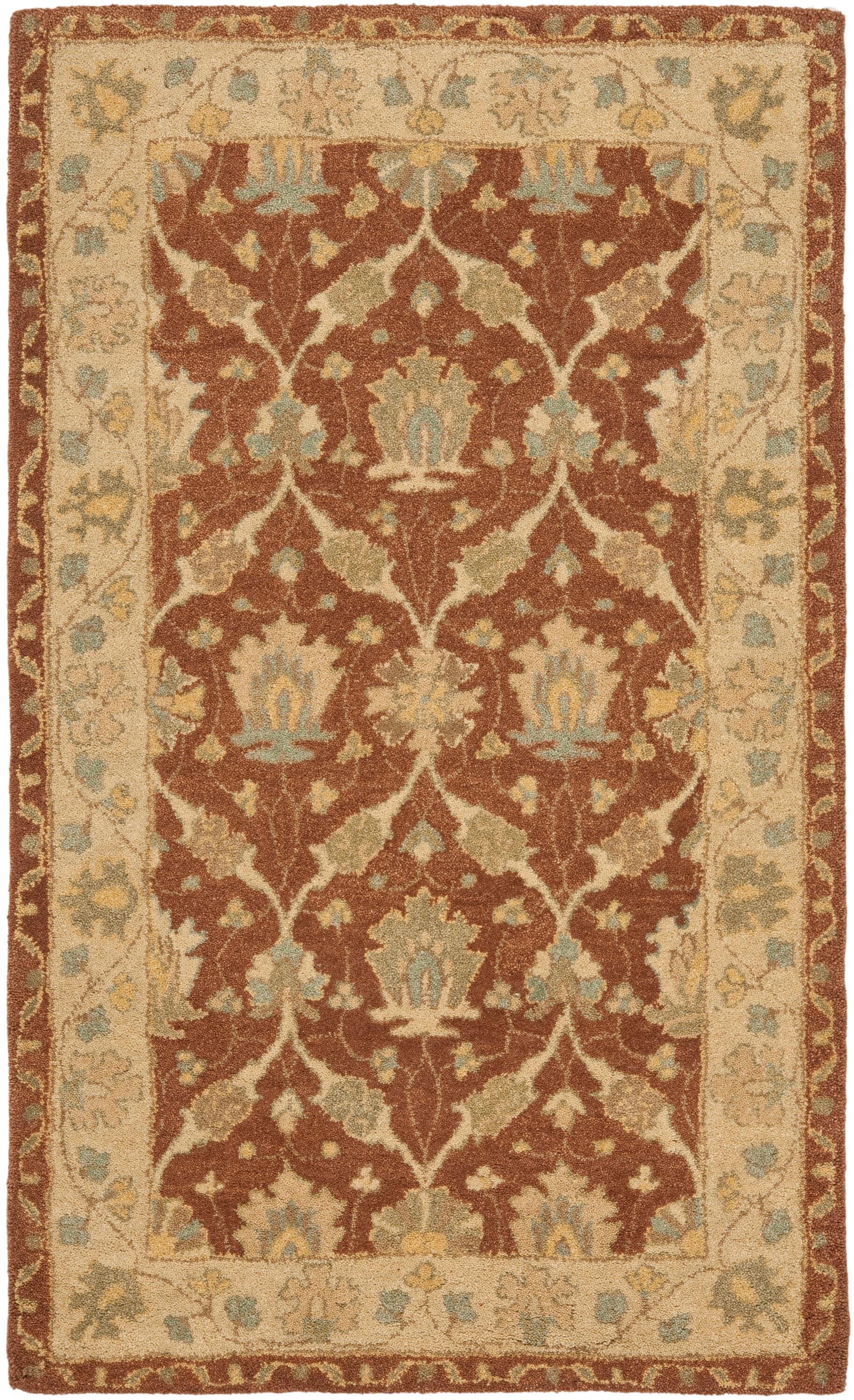 Antiquity AT315 Hand Tufted Accent Rug - Brown/Taupe - 2'3"x4' - Safavieh.