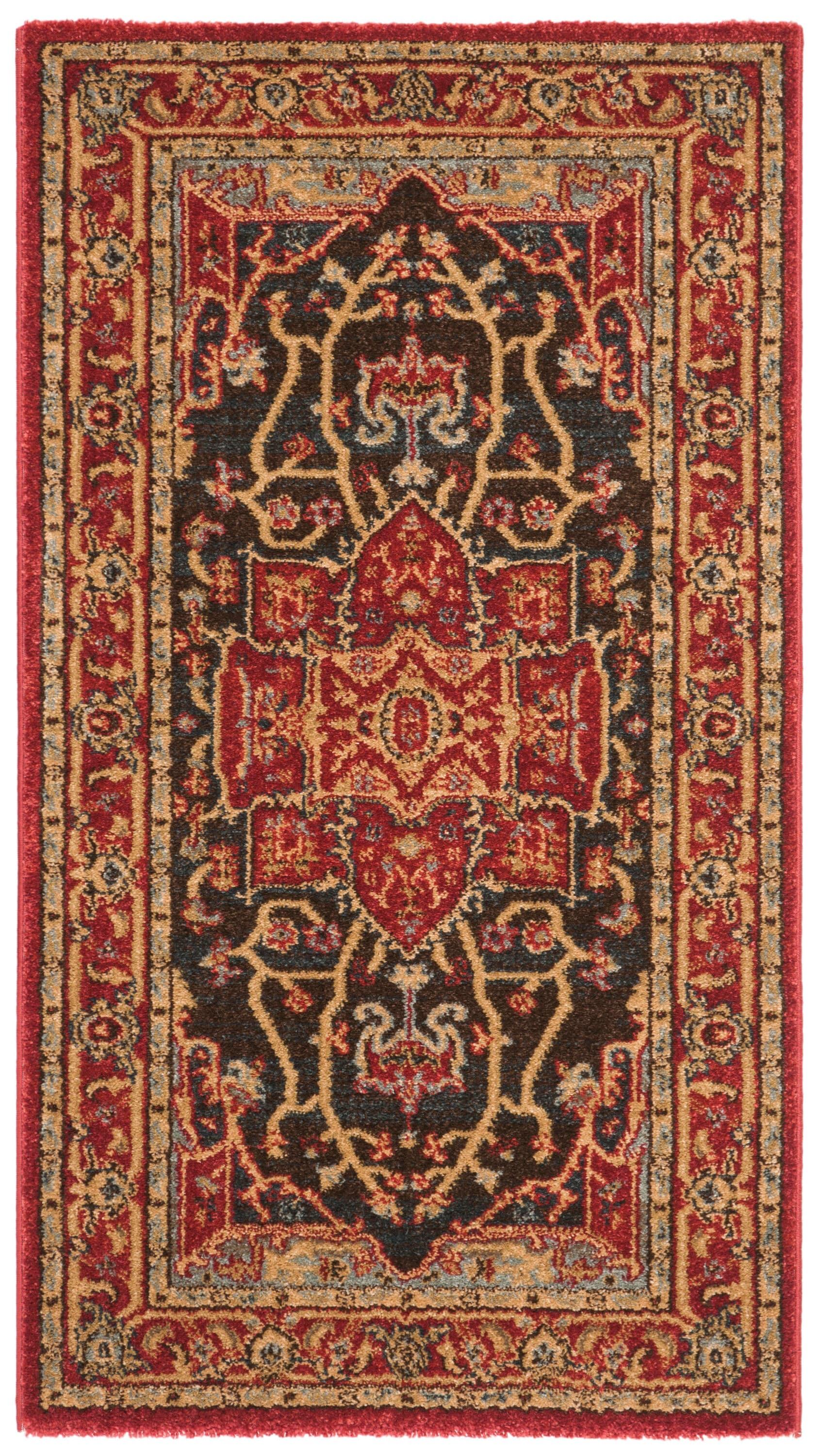 Mahal MAH625 Power Loomed Indoor Accent Rug - Red/Red - 2'2"x4' - Safavieh.