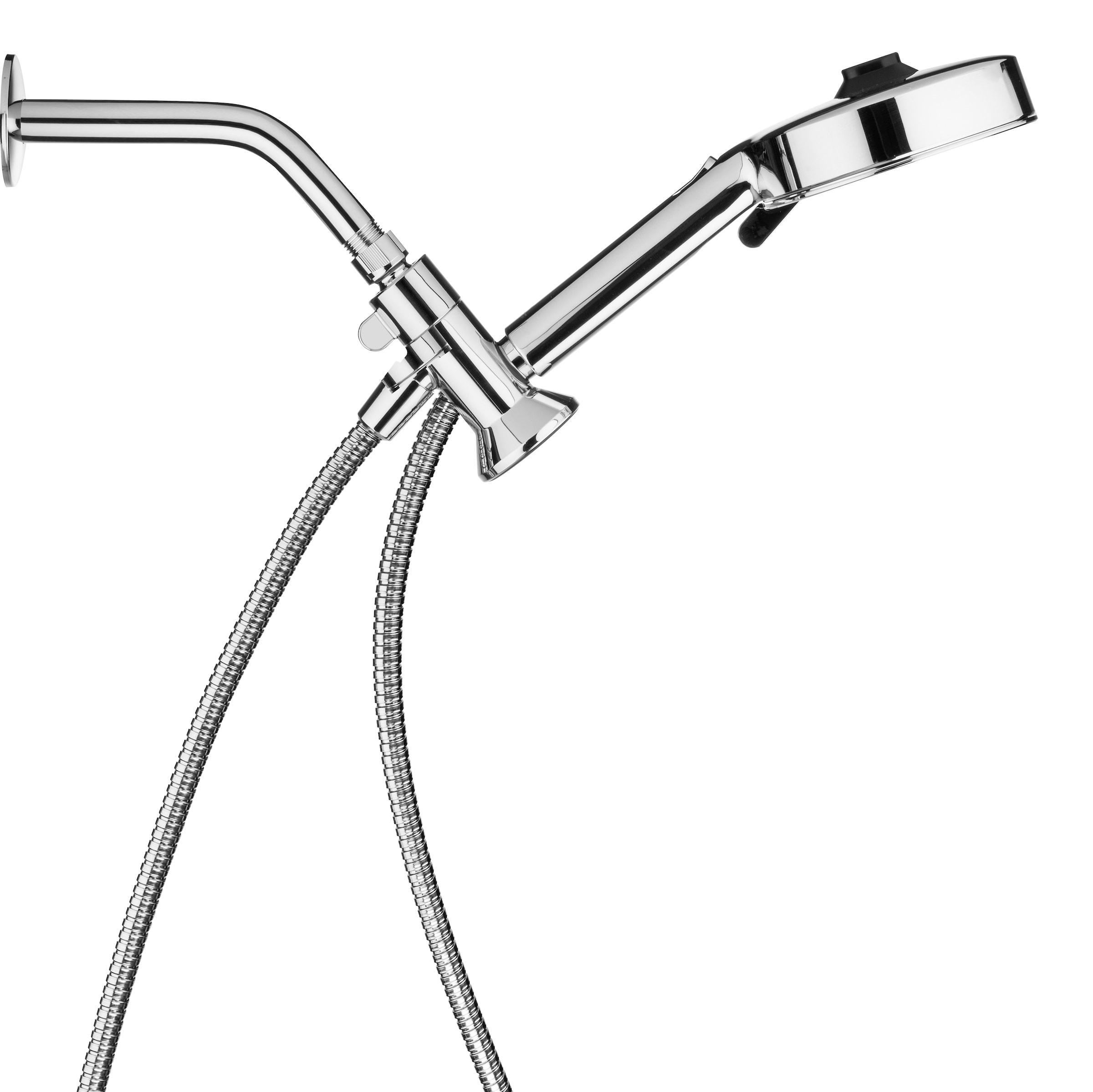 Brondell Nebia Yuba HaloNetic Double Dock Magnetic Handheld Shower Head, 60" Stainless Steel Hose, 5-Setting, Chrome