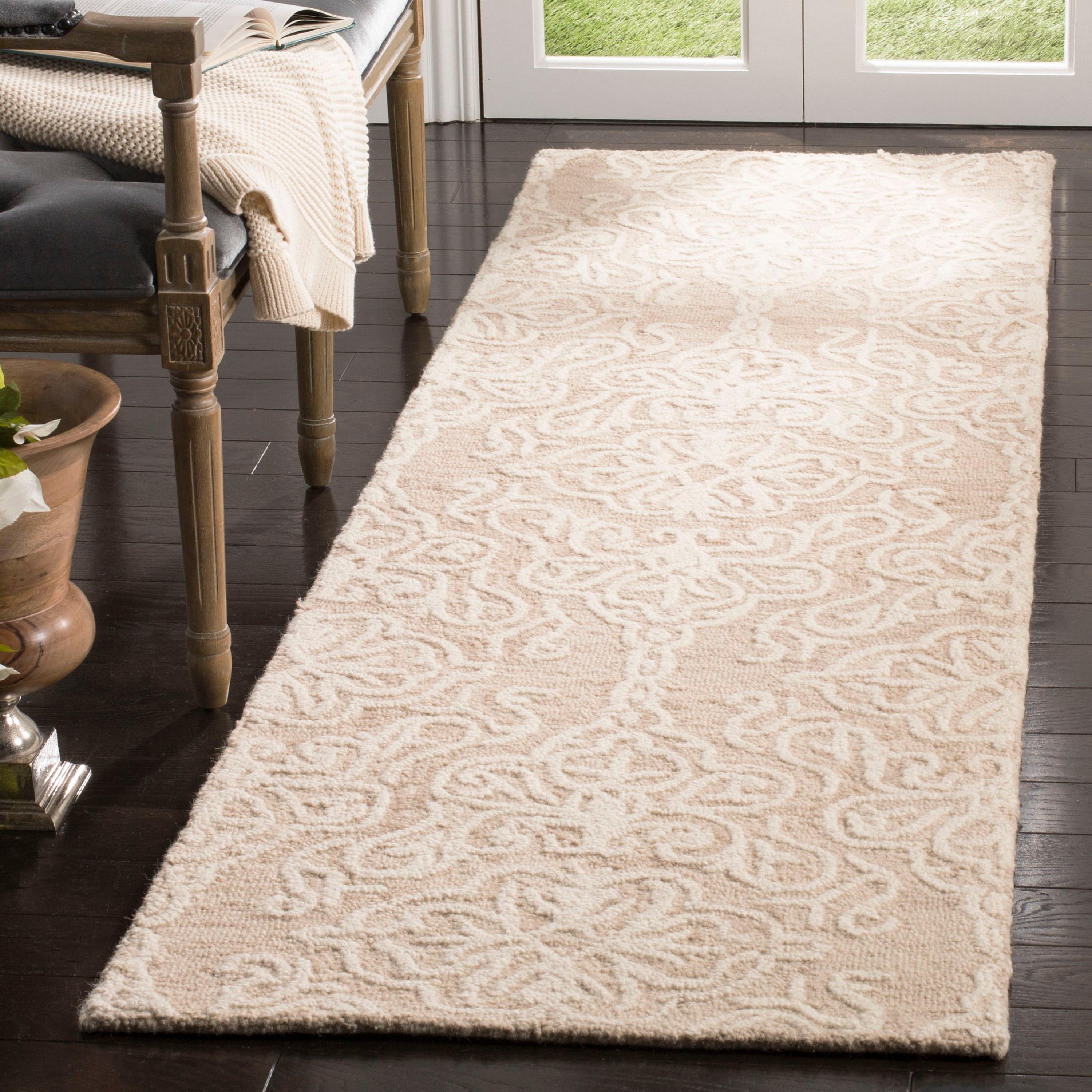 Blossom BLM112 Hand Tufted Indoor Runner Rug - Beige/Ivory - 2'3"x6' - Safavieh