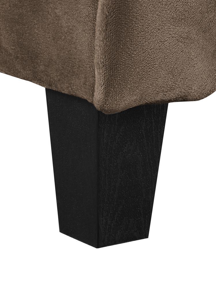 Harvard Brown Microfiber with Round Arm Chair
