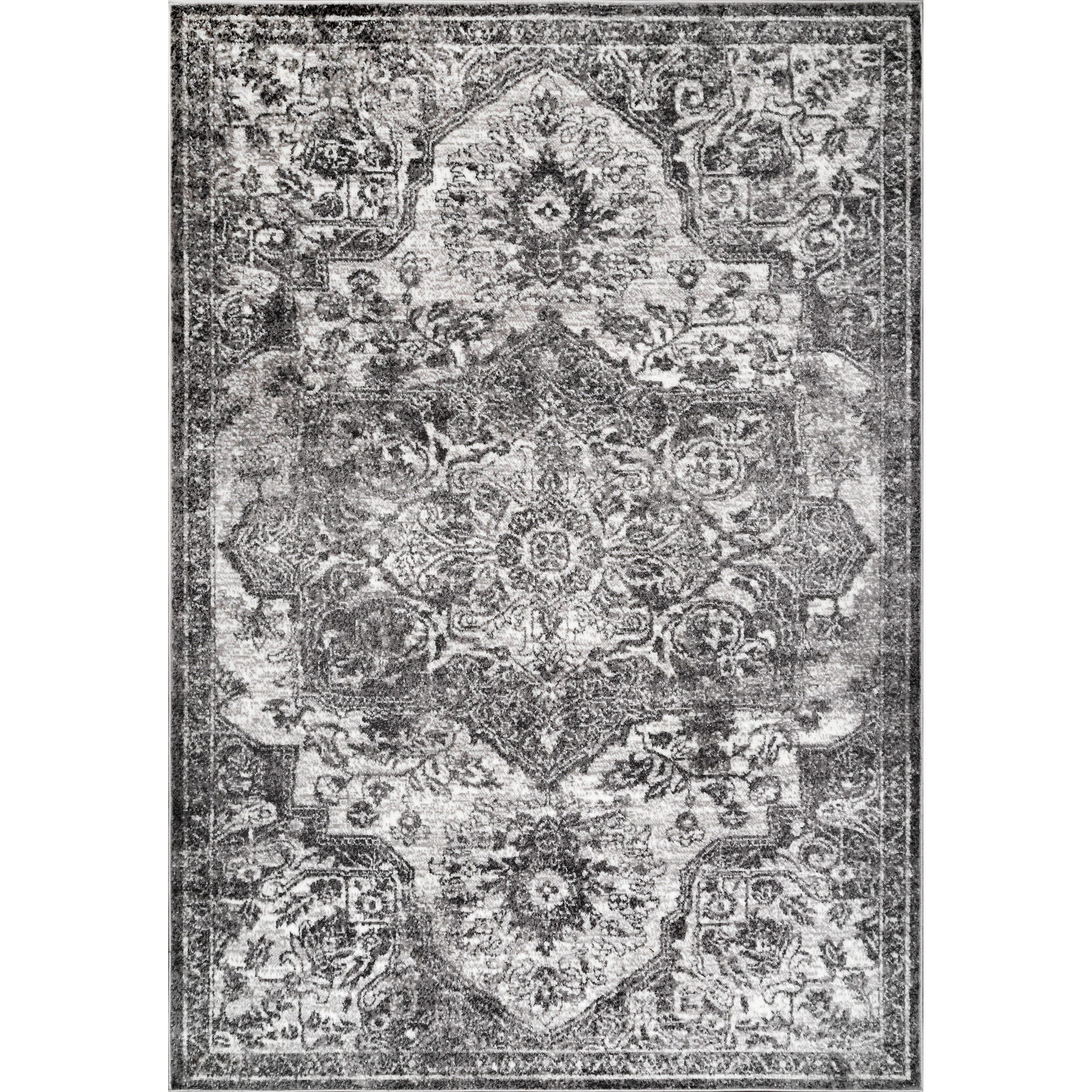 Nuloom Maryanne Geometric 3x5 Accent Indoor Area Rug for Living Room Bedroom Dining Room Entryway Kitchen, Grey/Ivory