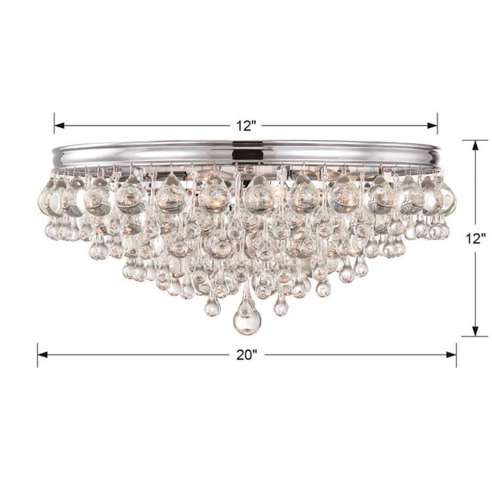 Crystorama Lighting Calypso 6 - Light Flush Mount in  Polished Chrome