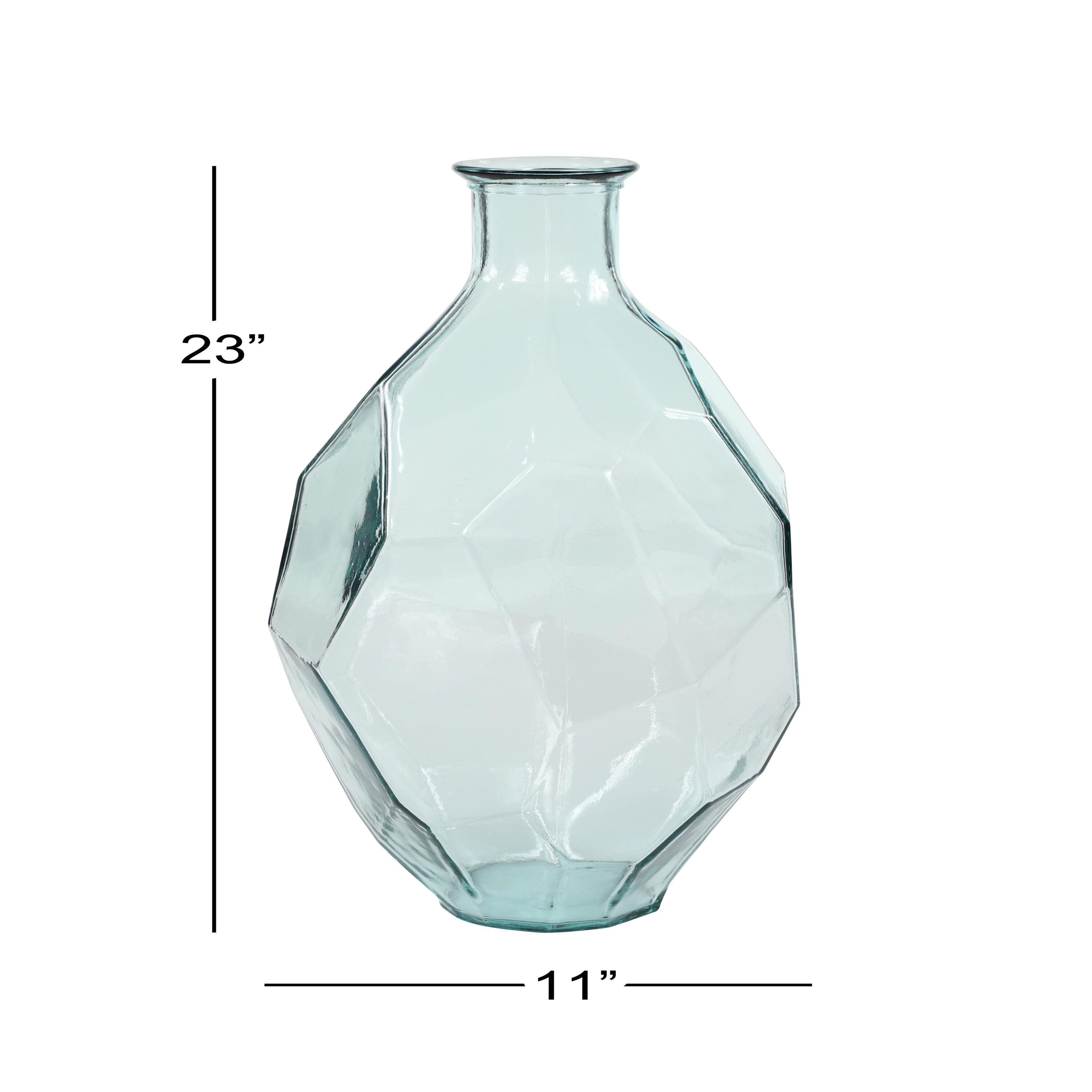 DecMode 23" Spanish Recycled Glass Vase