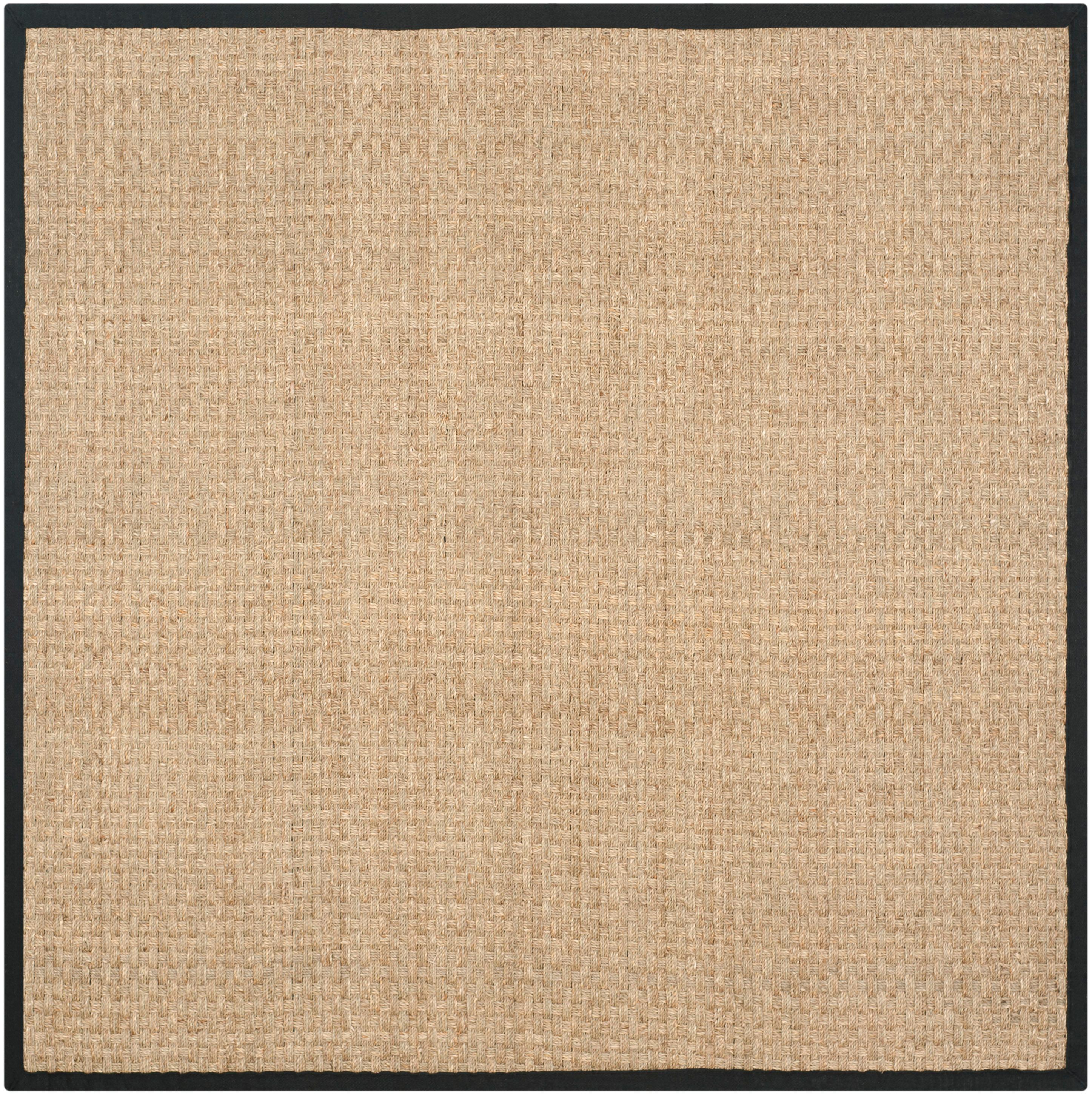 Natural Fiber NF114 Power Loomed Indoor Area Rug - Natural/Black - 6'x6' - Safavieh.