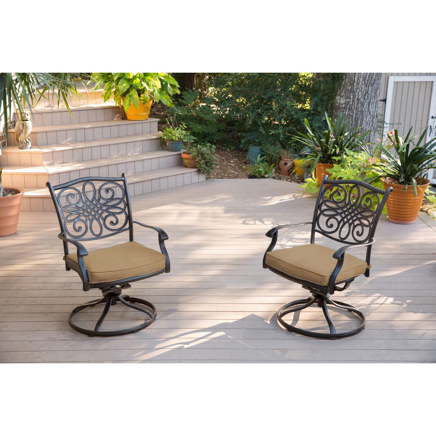 Hanover Traditions Cast Aluminum 7-Piece Outdoor Dining Set, TRADITIONS7PCSW