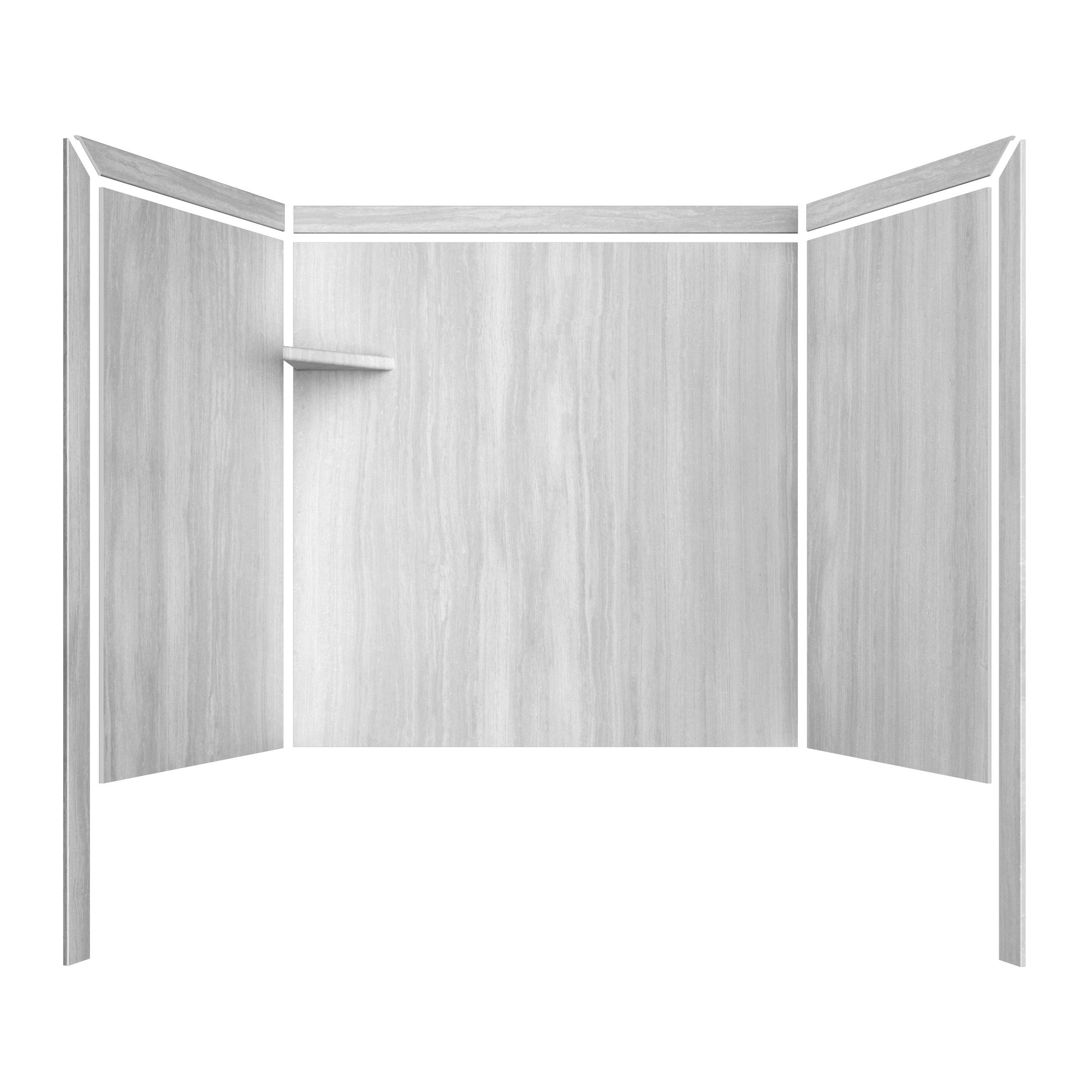 FlexStone Elite 60"W x 32"D x 60"H Alcove Bathtub Surround