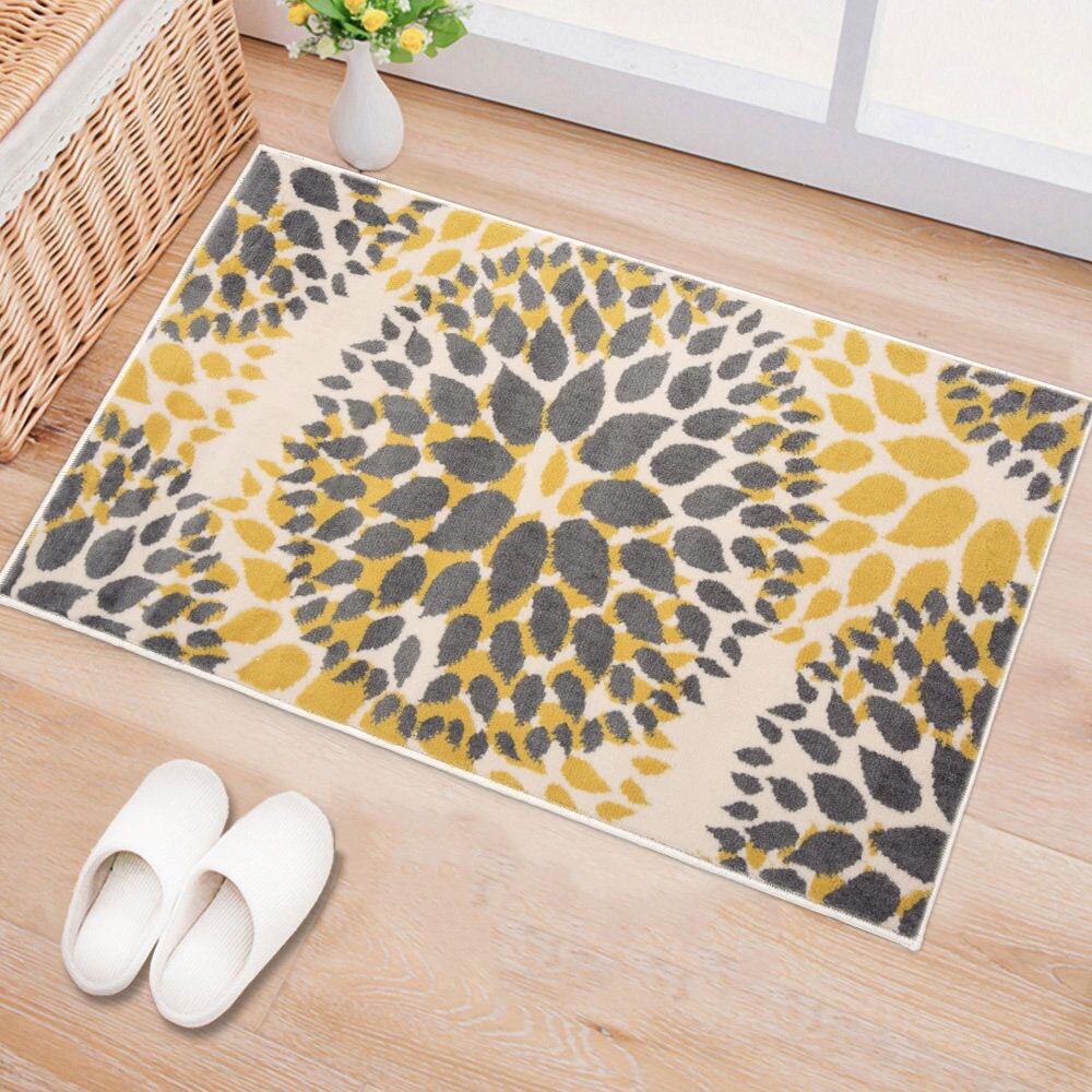 World Rug Gallery Modern Floral Circles Yellow 2' x 3' Area Rug