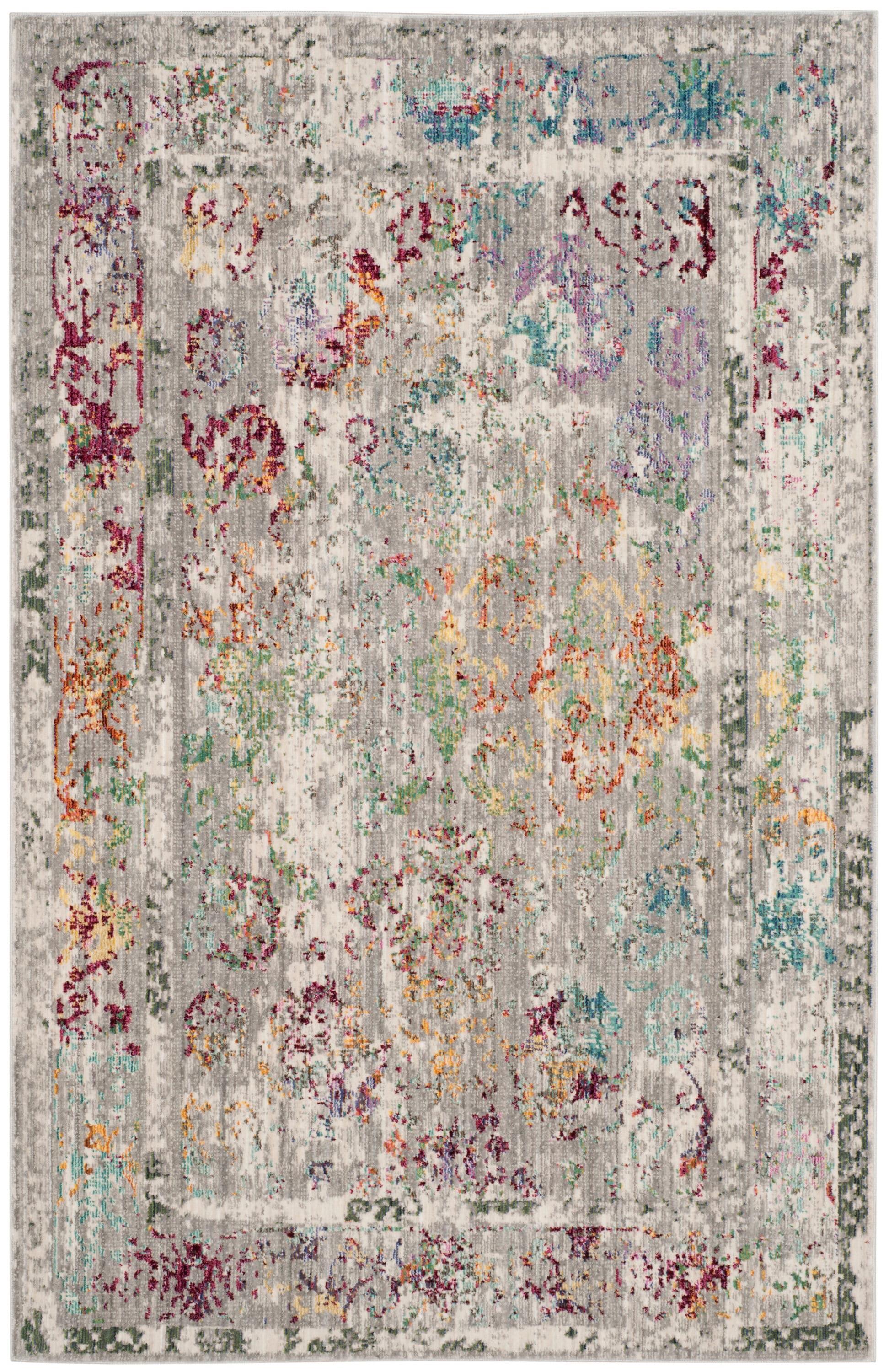Mystique MYS923 Power Loomed Indoor Accent Rug - Grey/Multi - 3'x5' - Safavieh.