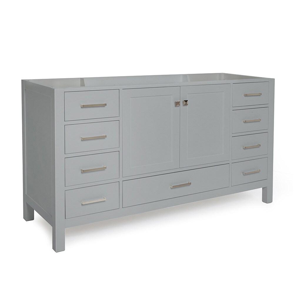 Ariel A061s-Bc Cambridge 60" Single Free Standing Vanity Cabinet Only - Grey