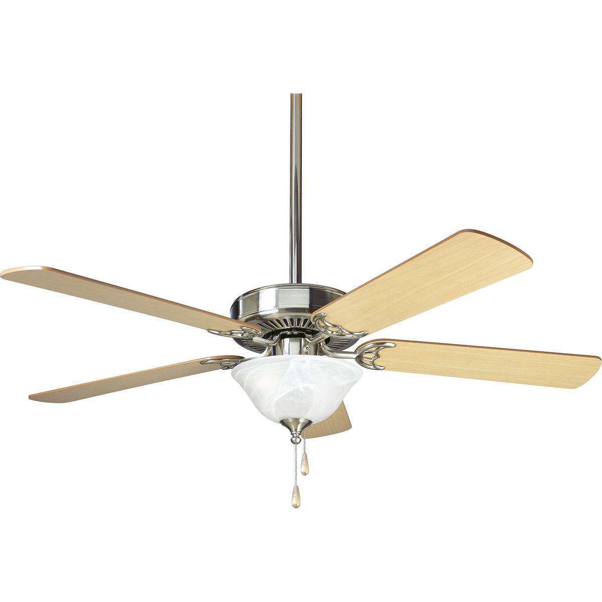 P2501-09-Progress Lighting-AirPro - Wide - Ceiling Fan in Transitional style - 52 Inches wide by 13.5 Inches high-Brushed Nickel Finish