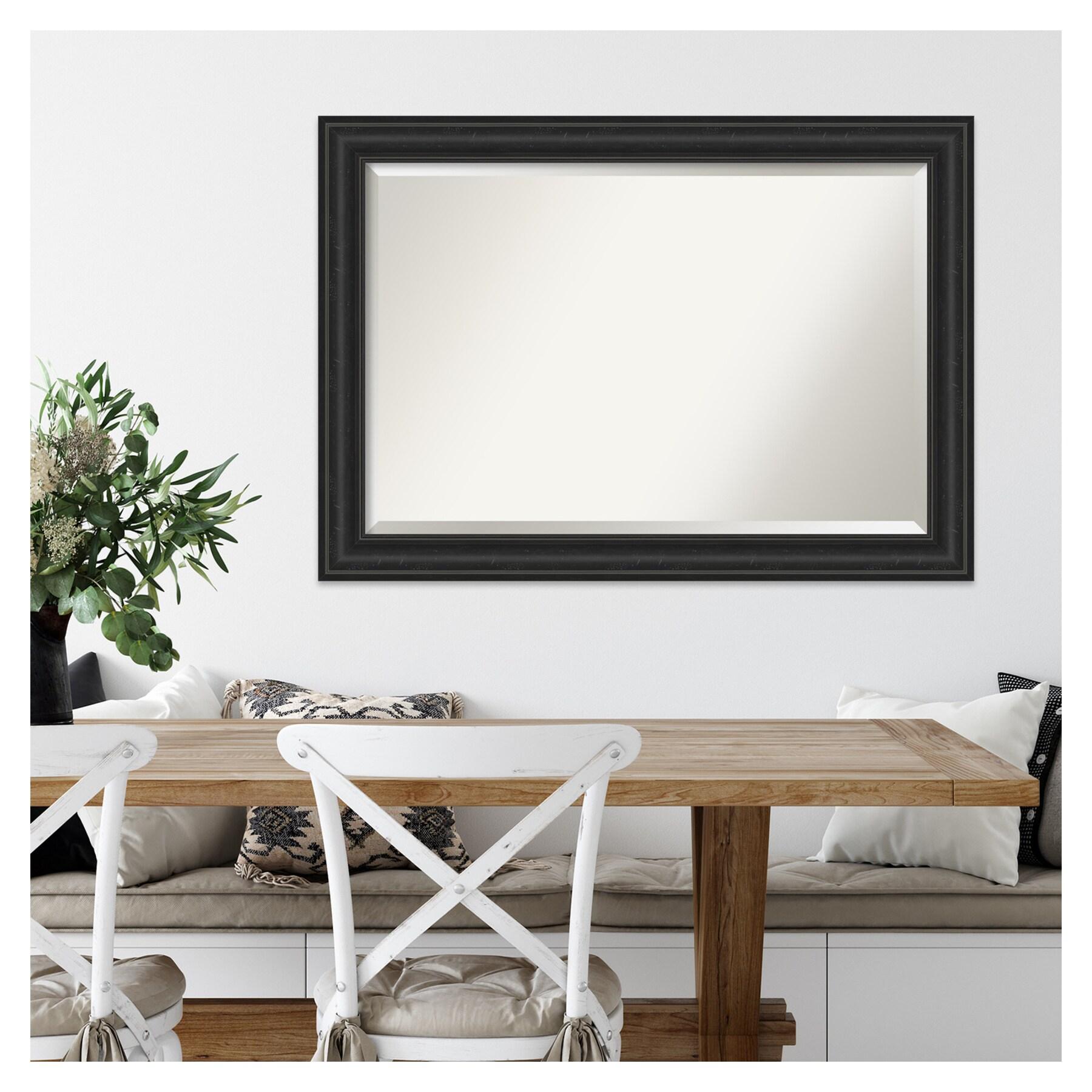 Amanti Art Shipwreck Black Framed Wall Mirror - 21.38 x 25.38 in