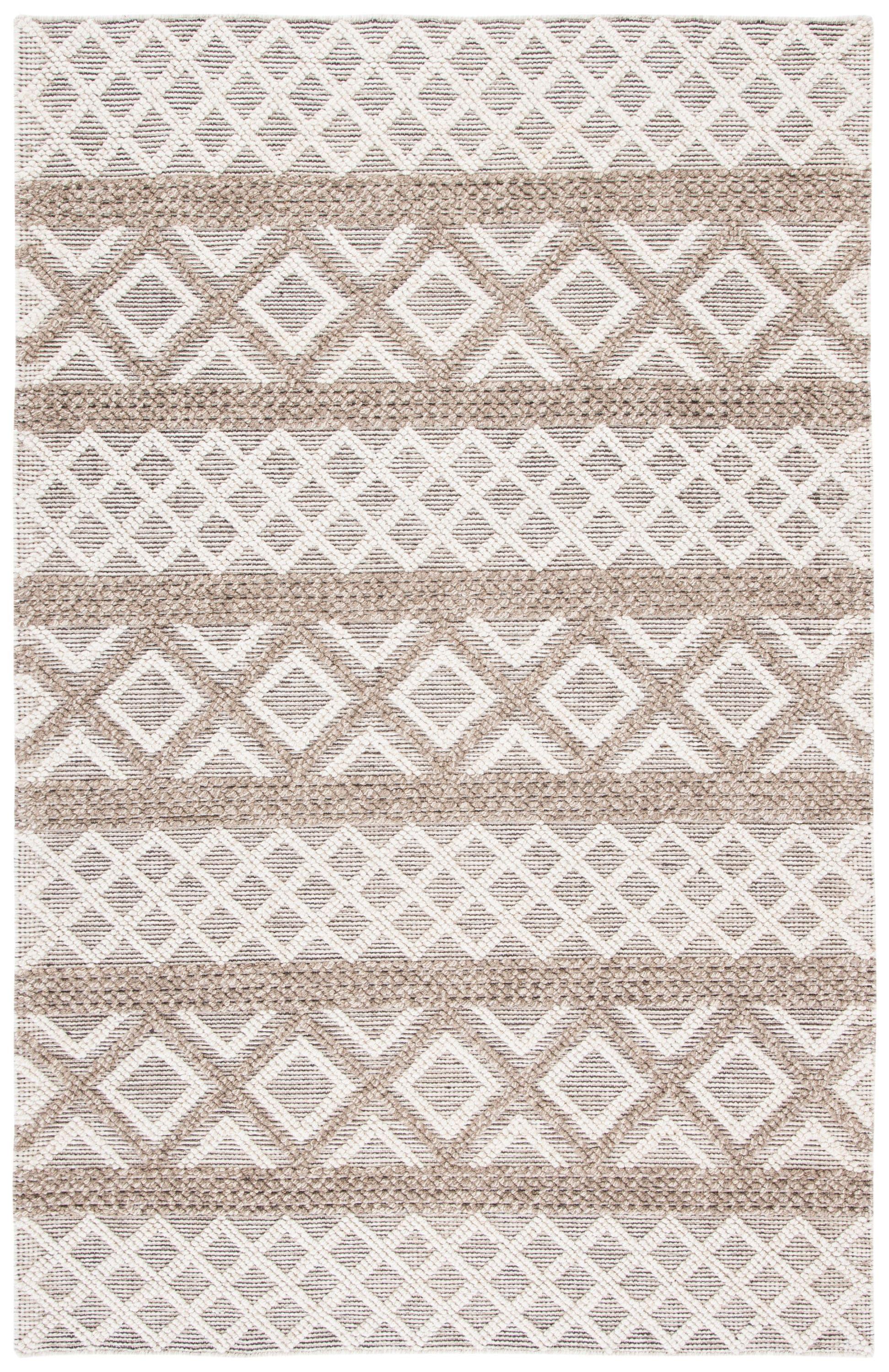 Vermont VRM211 Hand Woven Area Rug - Ivory/Grey - 5'x8' - Safavieh.