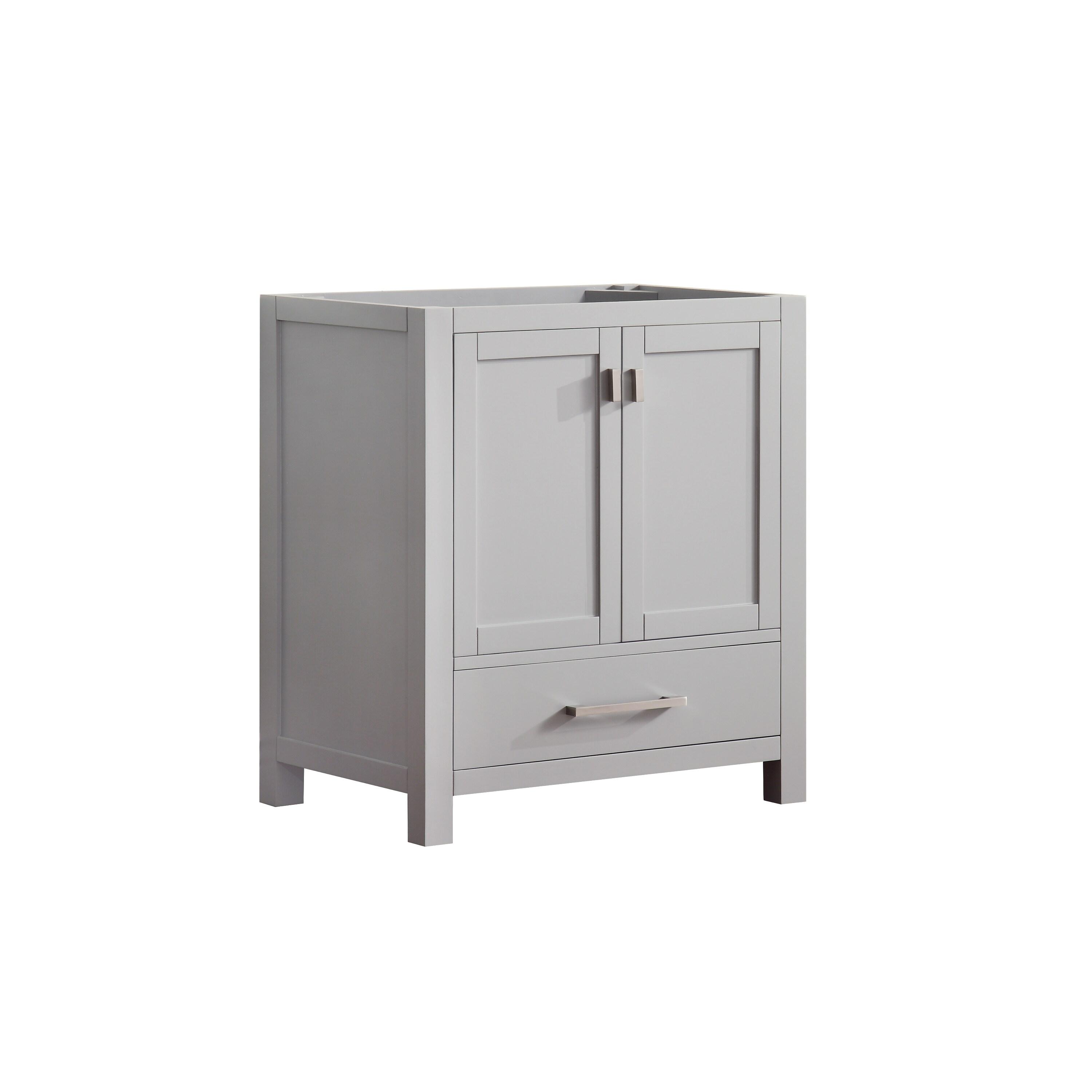 Chilled Gray 30" Solid Wood Freestanding Transitional Vanity