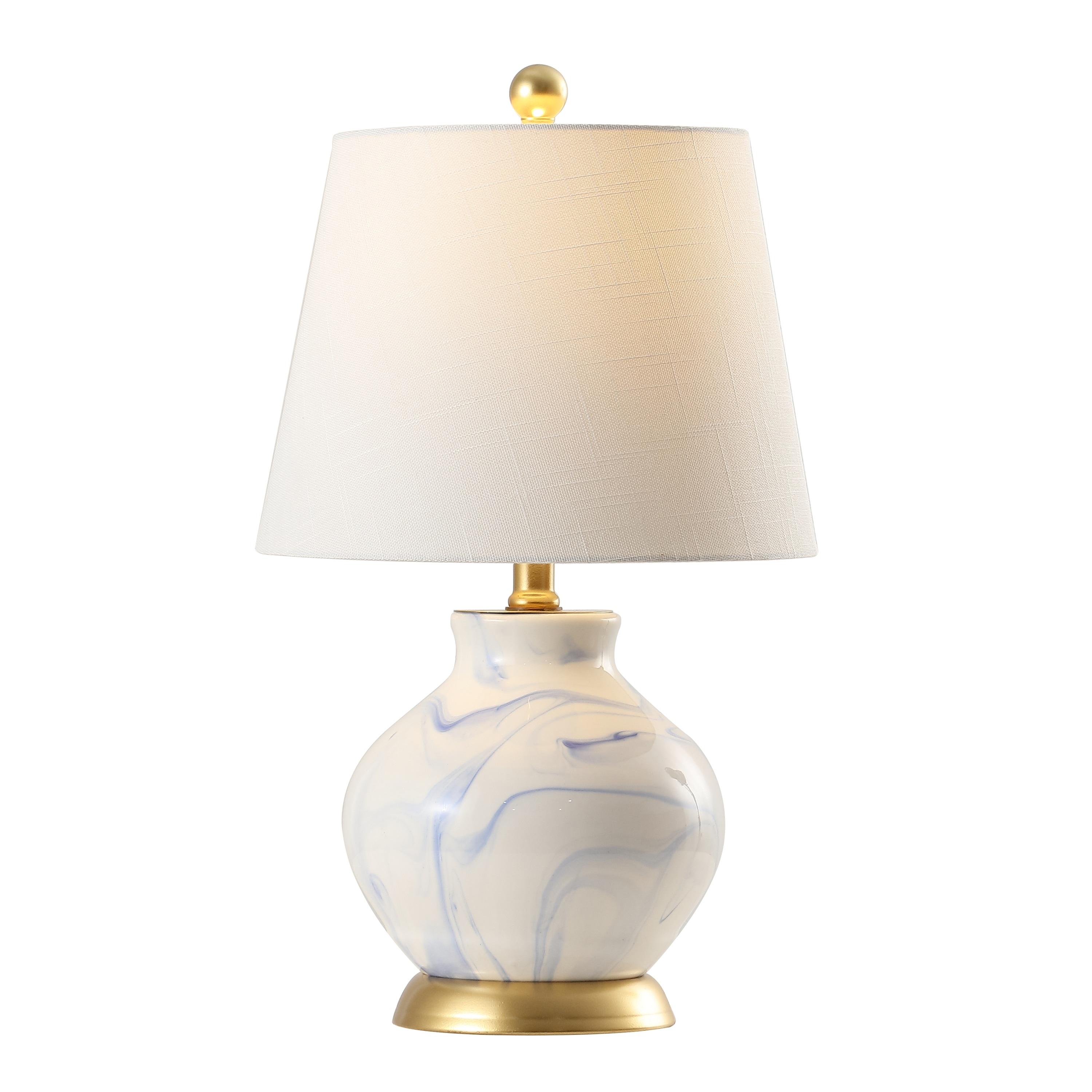 Jonathan Y Holly Marbleized Ceramic Led Table Lamp