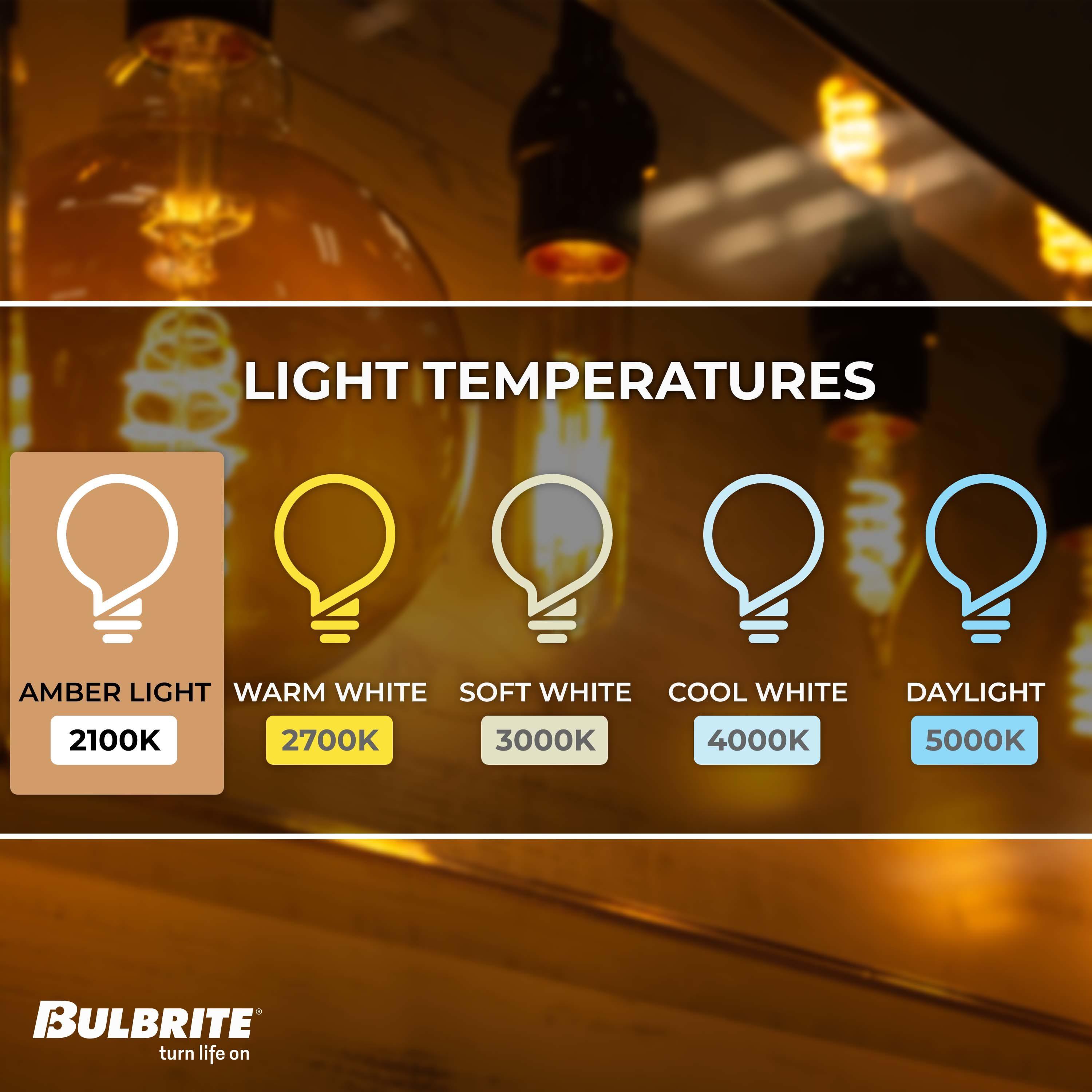 Oversized G63 Clear LED Edison Bulb, 60 Watt Equivalent, E26 Dimmable 2200K