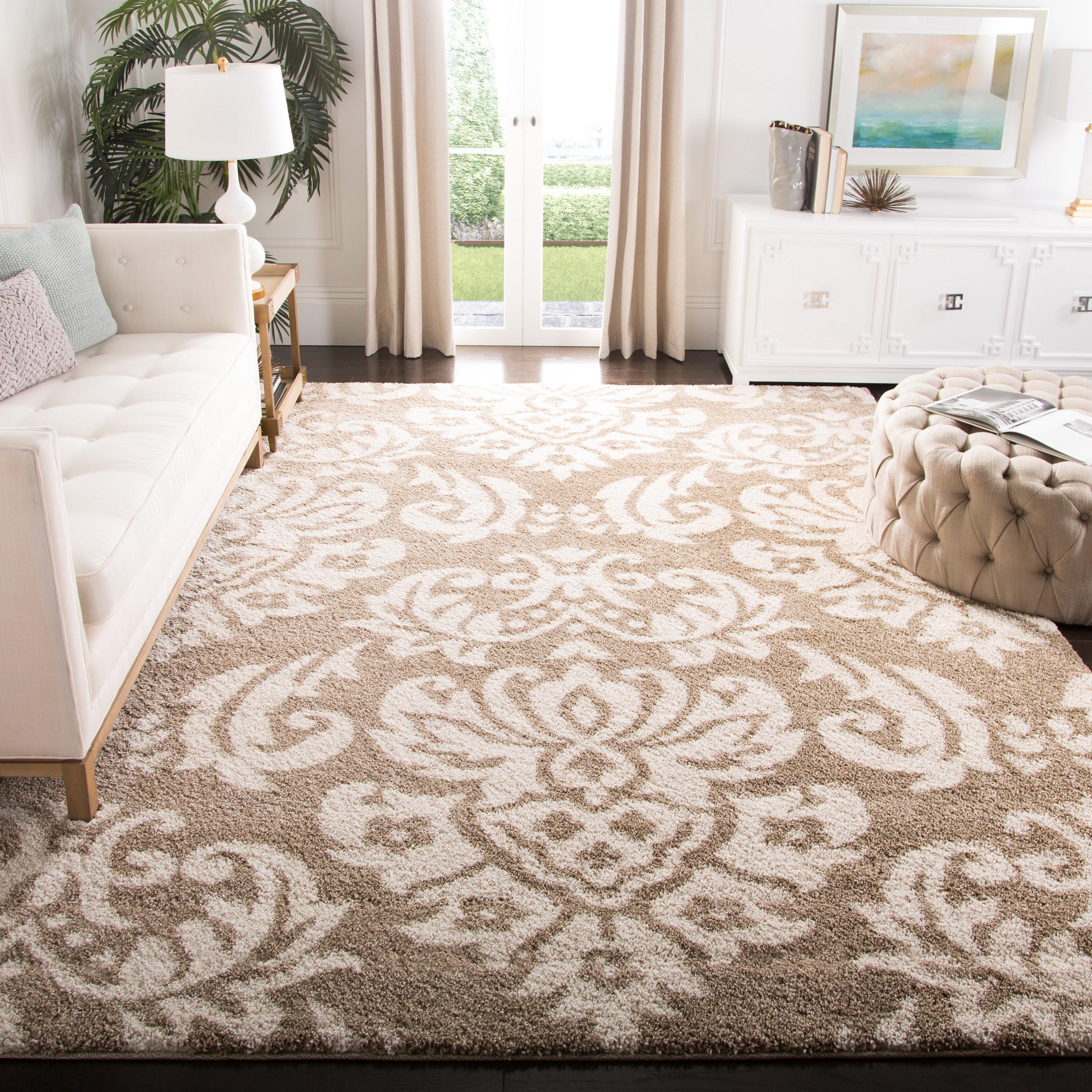 Florida Shag SG460 Power Loomed Indoor Area Rug - Beige/Cream - 8'x10' - Safavieh