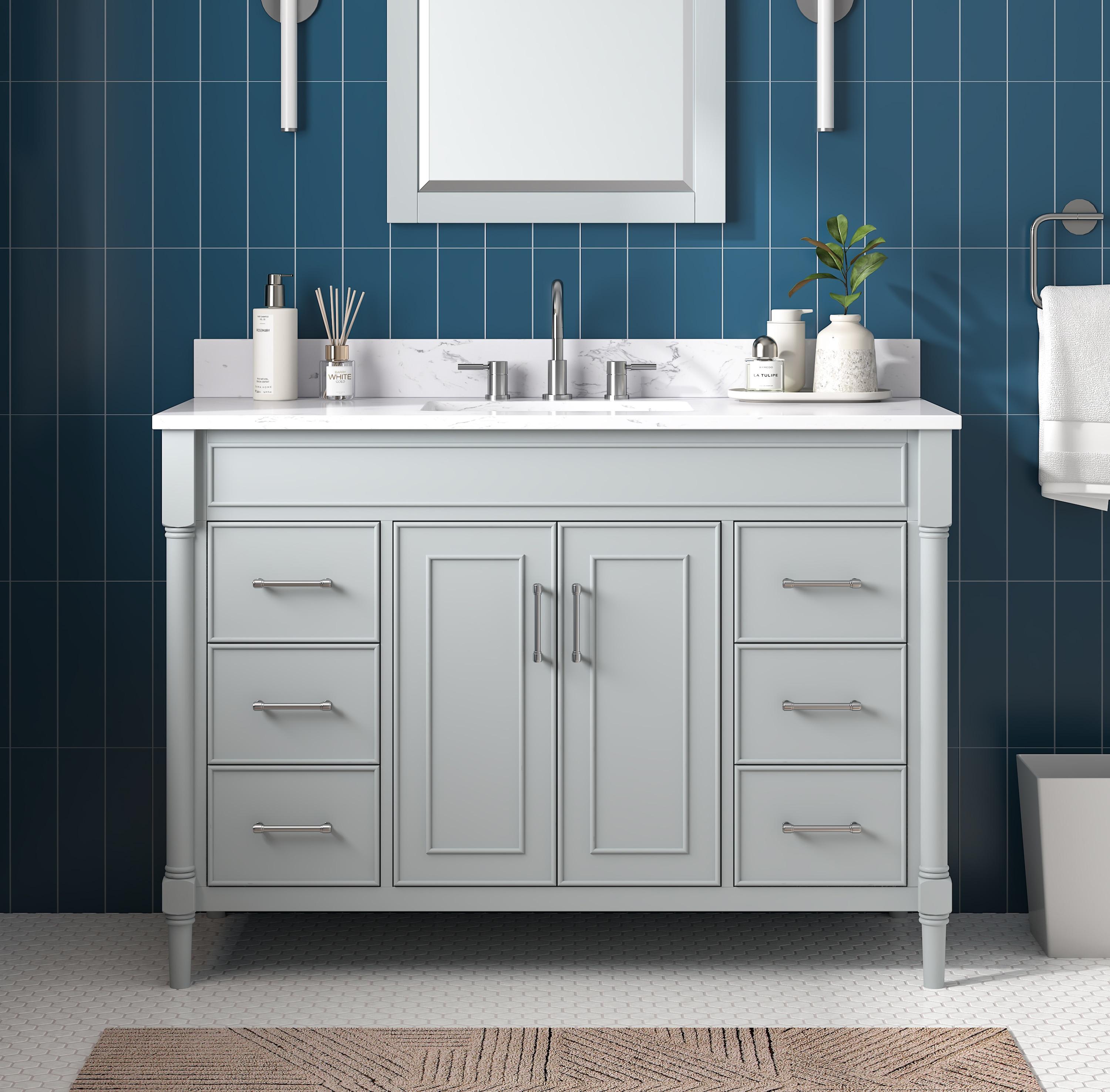 Bristol 49'' Single Bathroom Vanity with Engineered Stone Top