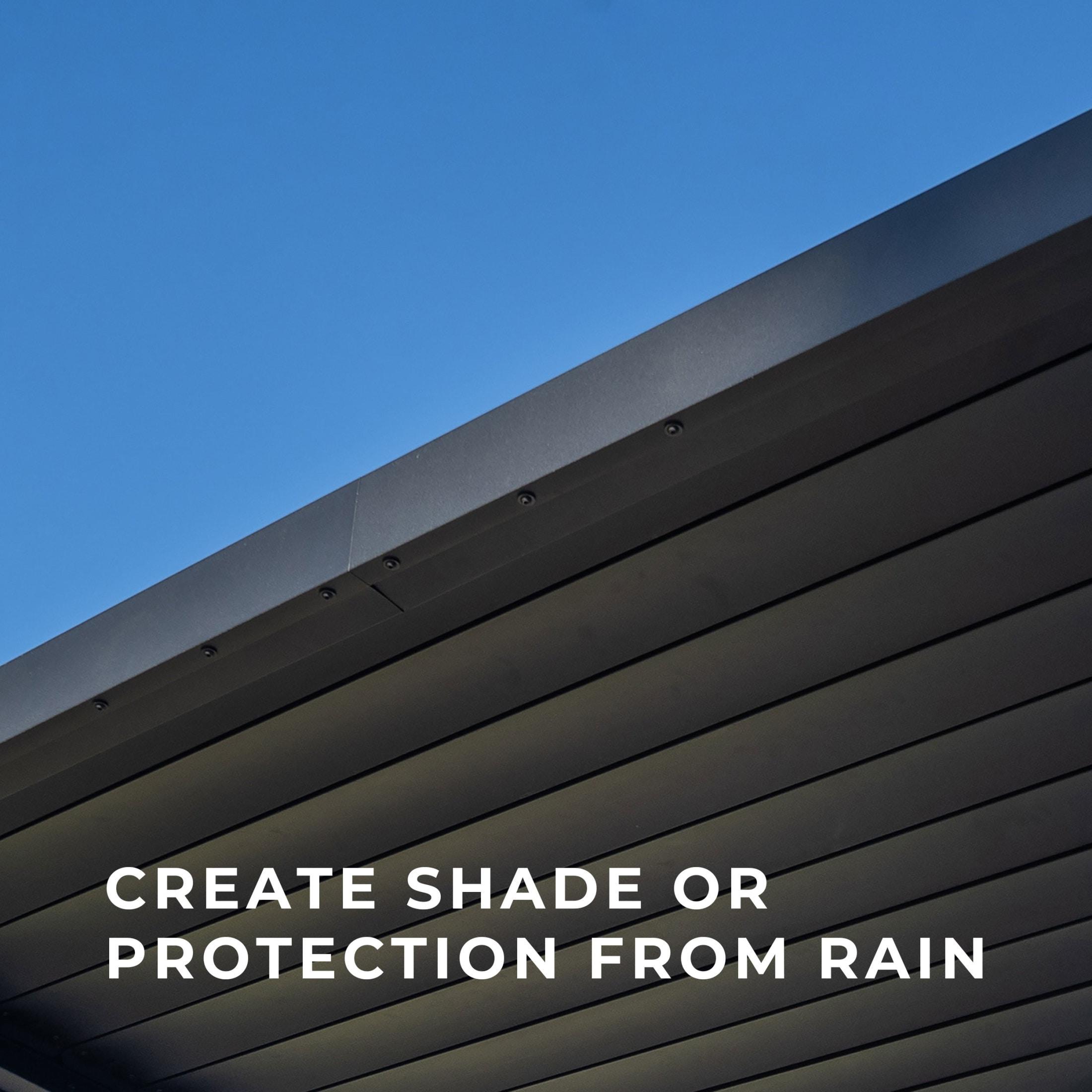 Backyard Discovery Evanston 20'x10' Steel Wall-Mounted Louvered Pergola, Adjustable Roof