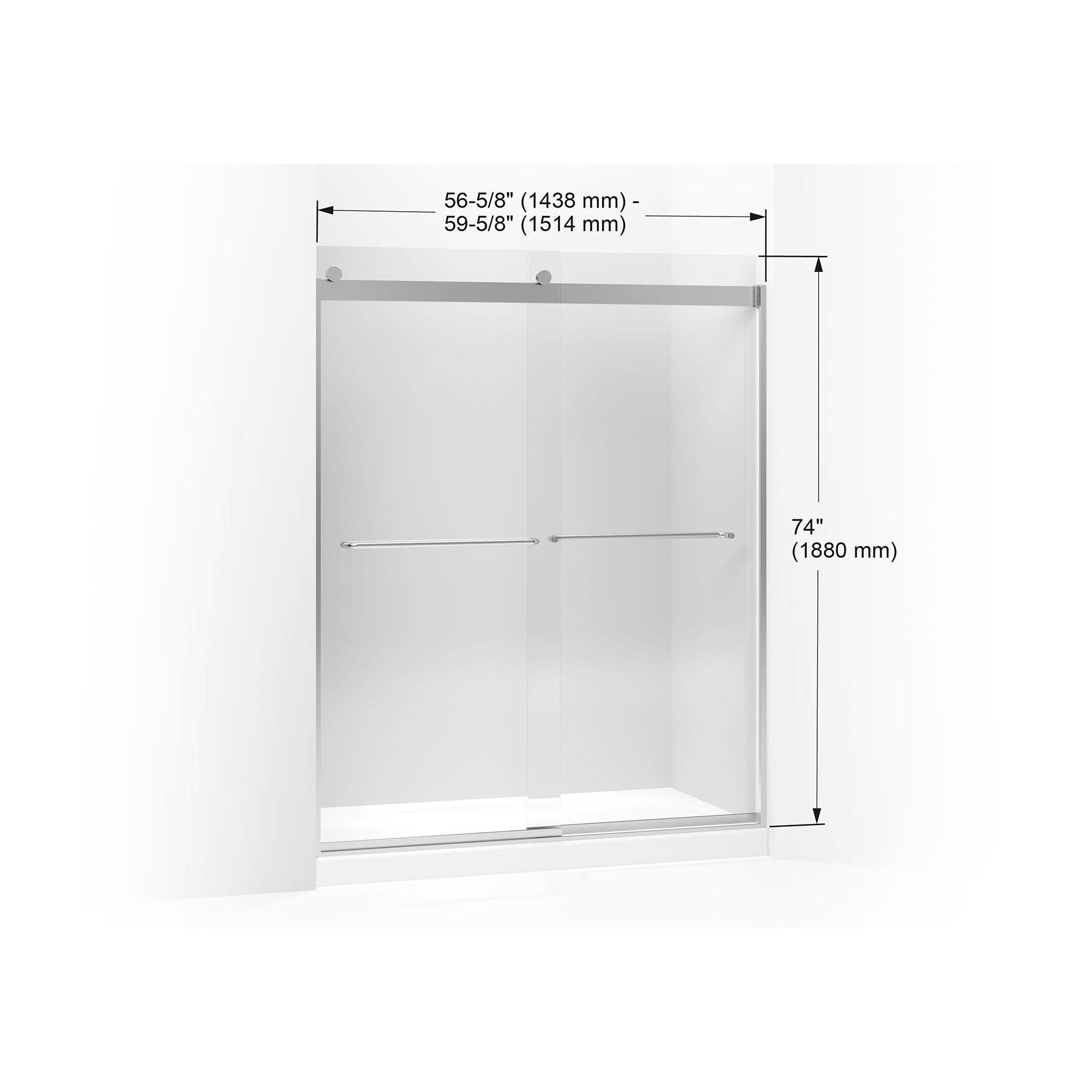 Levity 59.63" x 74" Bypass Shower Door with CleanCoat® Technology