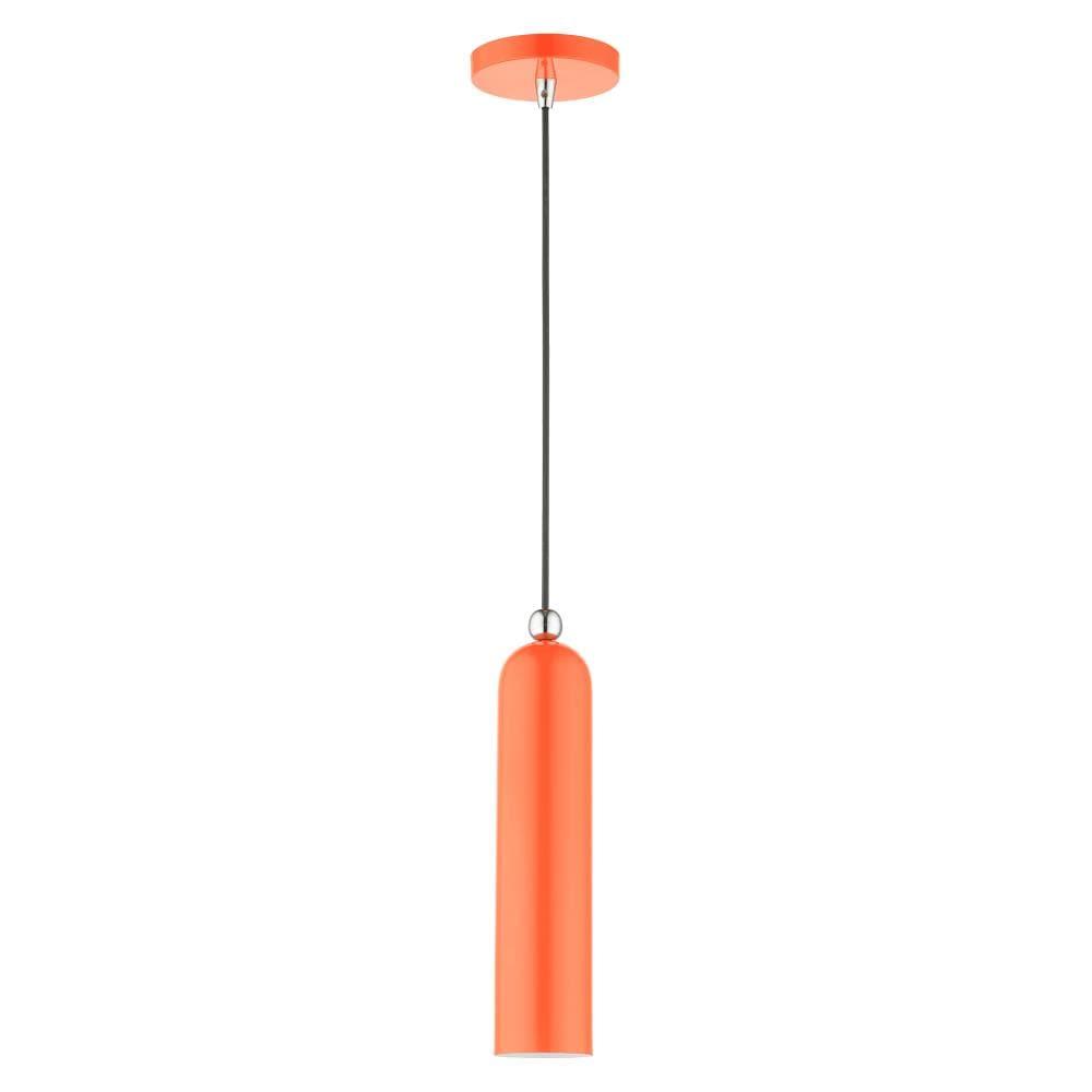 Livex Lighting Ardmore 1 - Light Pendant in  Shiny Orange