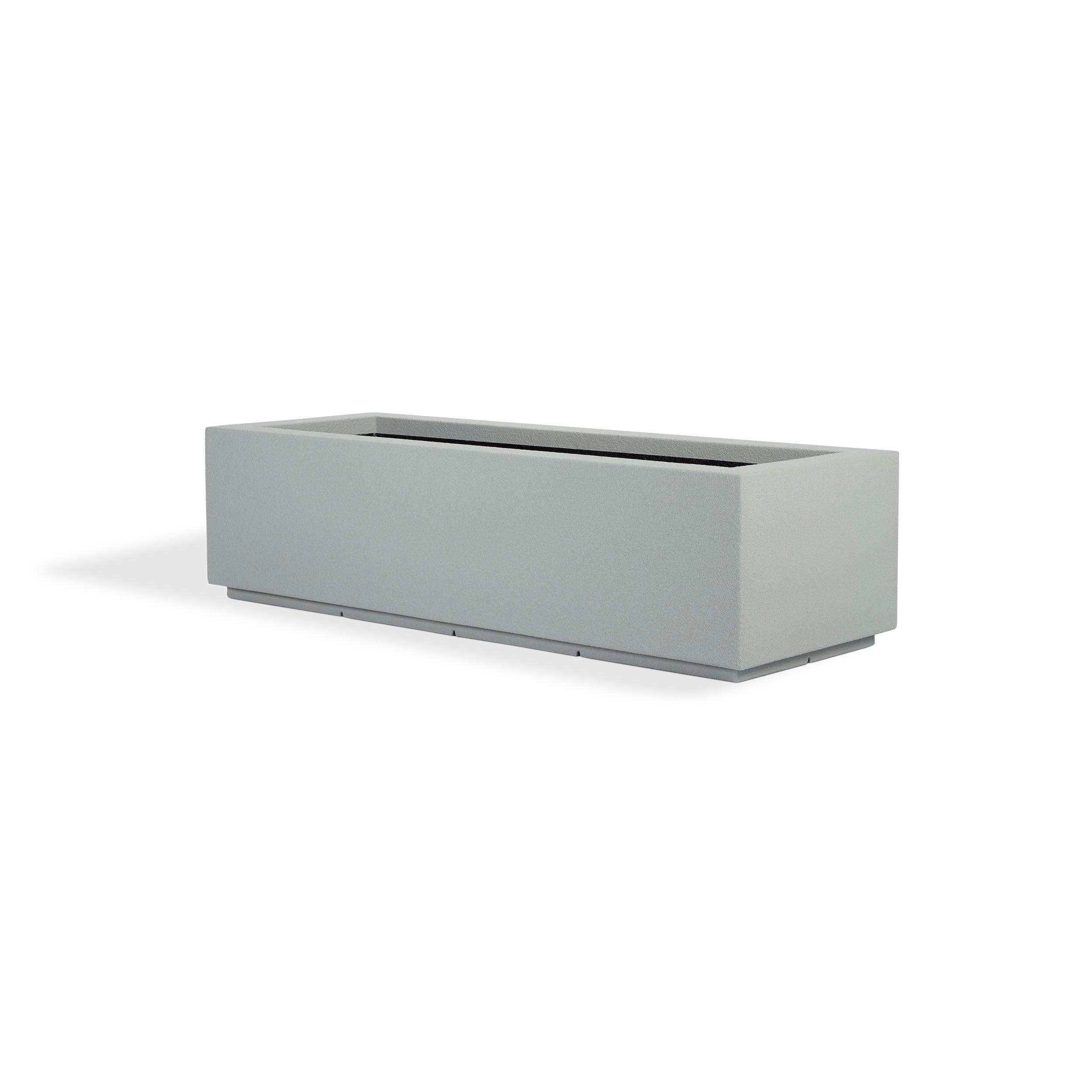 Extra Large Concrete Gray Rectangular Outdoor Planter