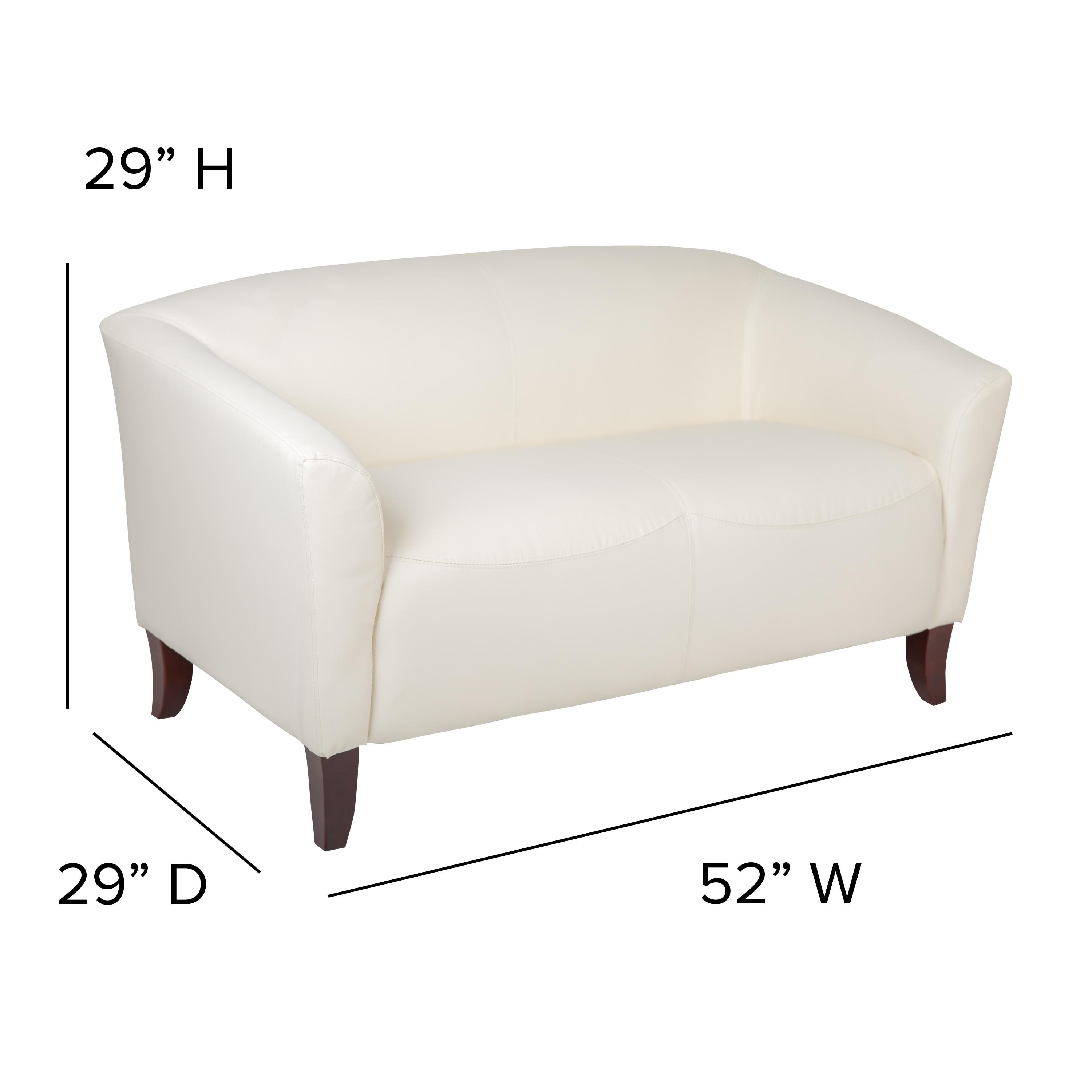 Flash Furniture HERCULES Imperial Series Ivory LeatherSoft Loveseat