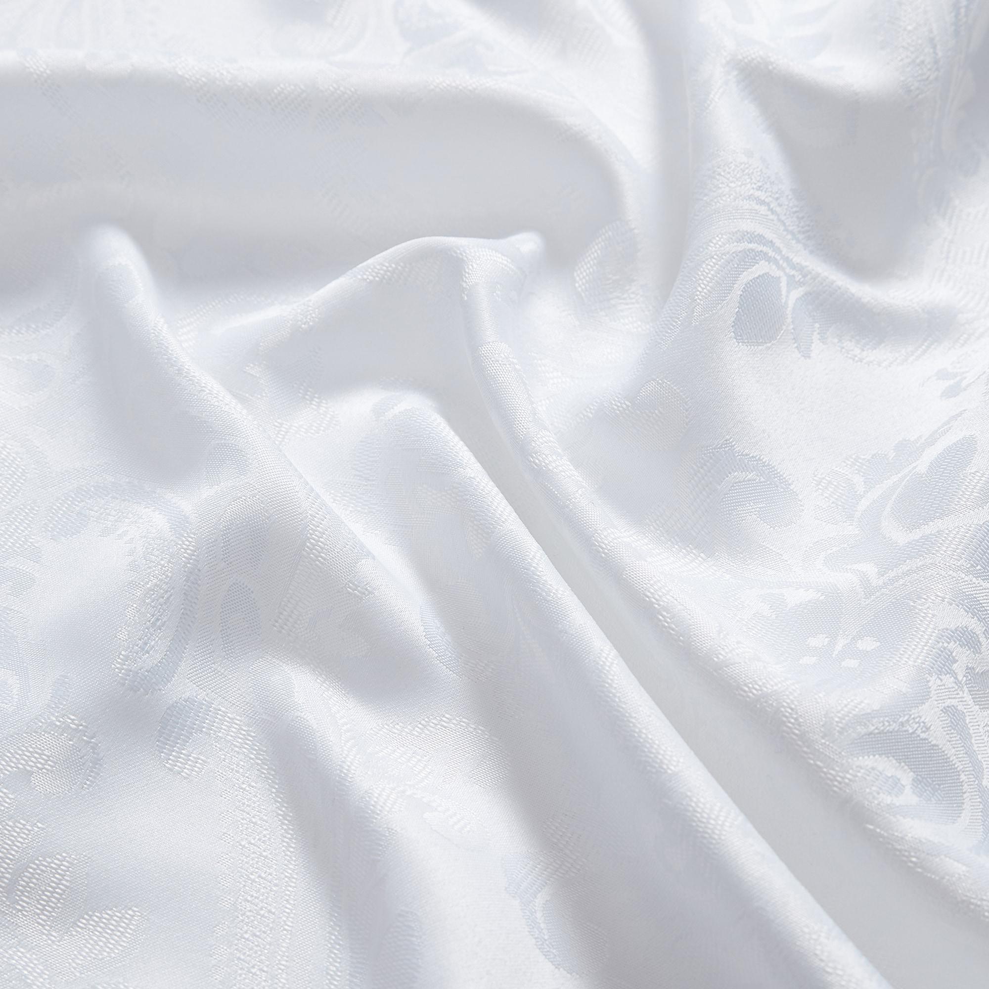 Caiden Elegance Damask Water & Stain Resistant Tablecloth - 52" x 70" - White - Elrene Home Fashions